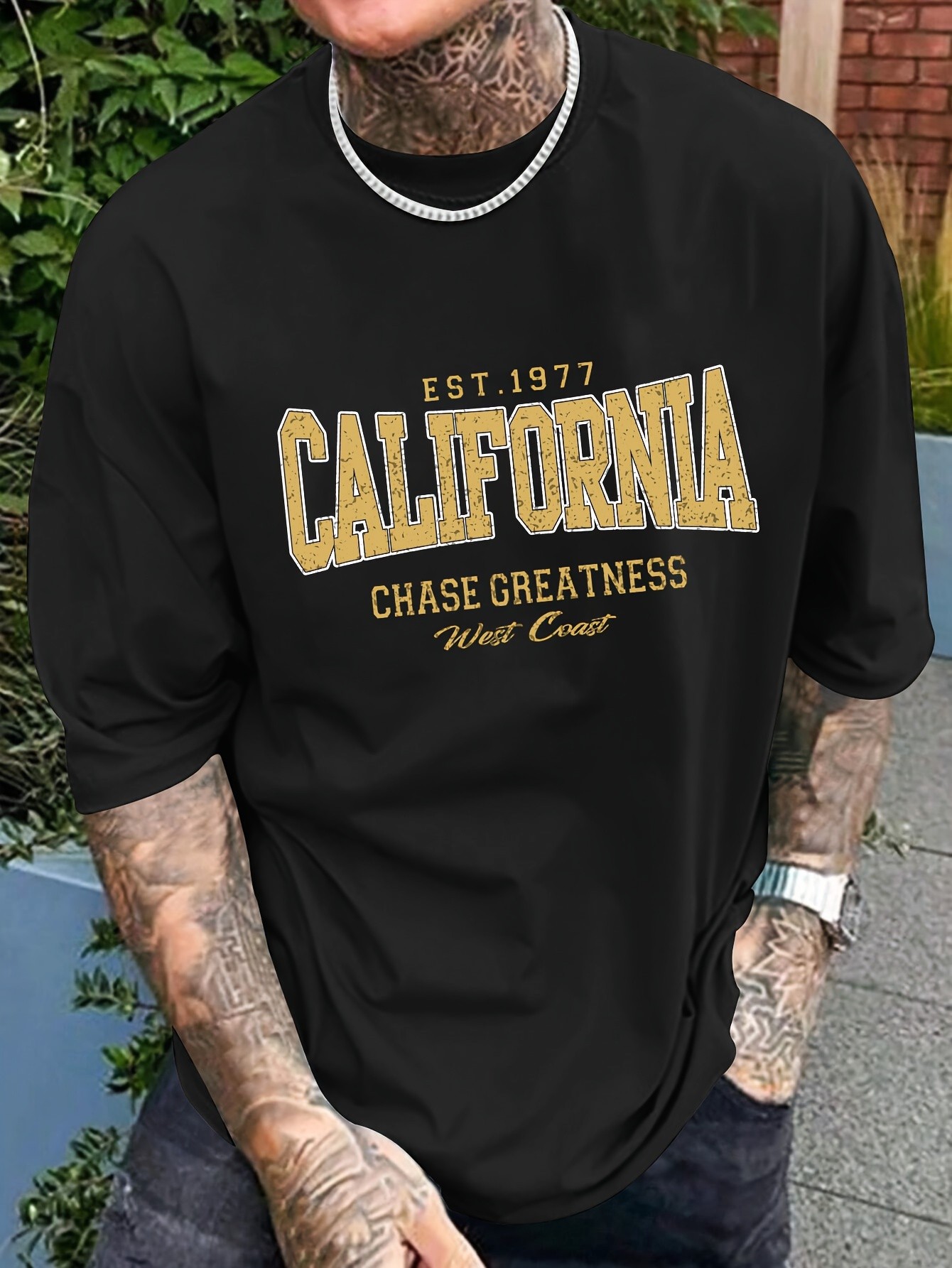 thumbnail image 1 of Print Tee Shirt, Tees For Men, Casual Short Sleeve T-shirt For Summer, 1 of 3