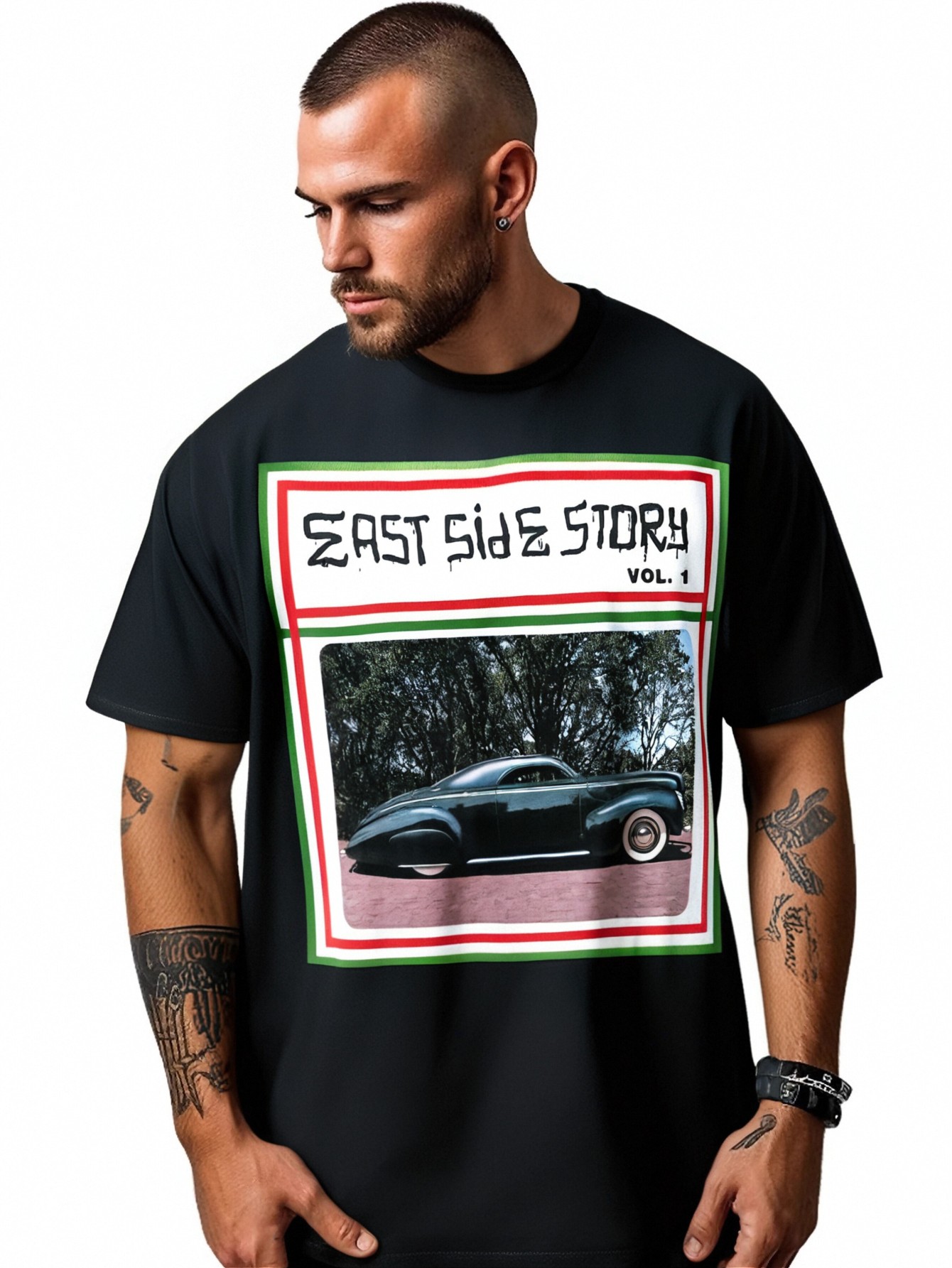 1940 Mercury Album Cover- Low Rider Kustom Lead Sled Hot Rod T-Shirt