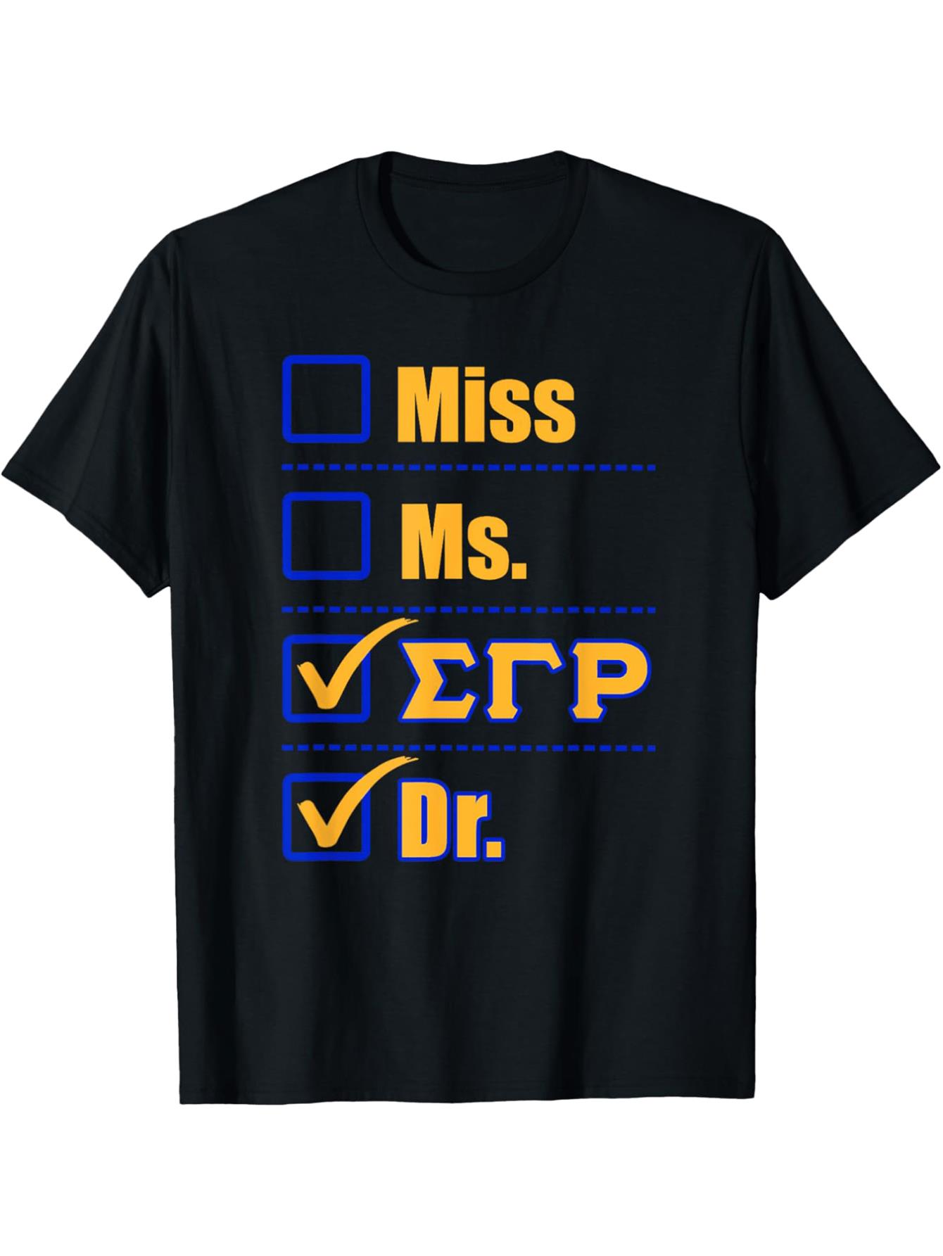 thumbnail image 2 of Sigma Gamma Rho Sorority Paraphernalia, Doctor Graduation T-Shirt Selected pure cotton interesting design short sleeve t-shirt for men, soft and breathable, 2 of 7