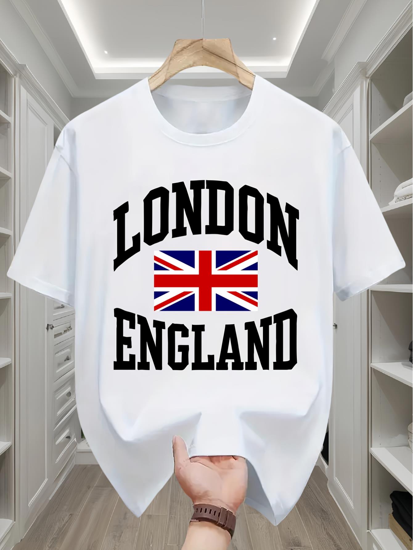 thumbnail image 2 of LONDON ENGLAND Print Pattern Men'S Casual Round Neck Short Sleeve T-Shirt, Comfortable And Stylish Men'S Top., 2 of 6