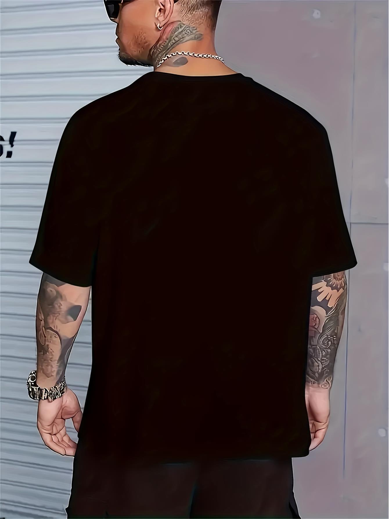 thumbnail image 2 of Men's "Admit It, Boring" Graphic Print T-shirt For Summer, Sports Outdoor Short Sleeve Tees For Males, 2 of 5