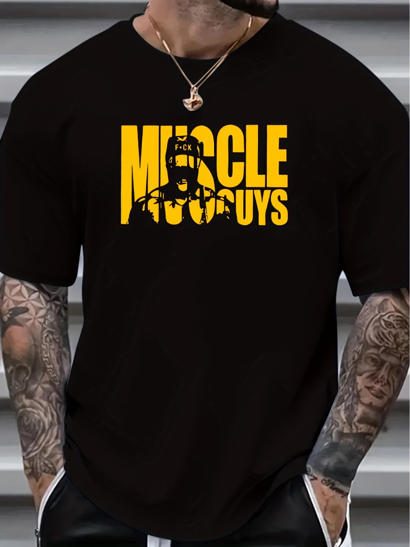 thumbnail image 1 of Clothing, Fashion Letter Print Men's Casual Tee Short Sleeve Breathable Comfy T-Shirt Men's Summer Tops, 1 of 5