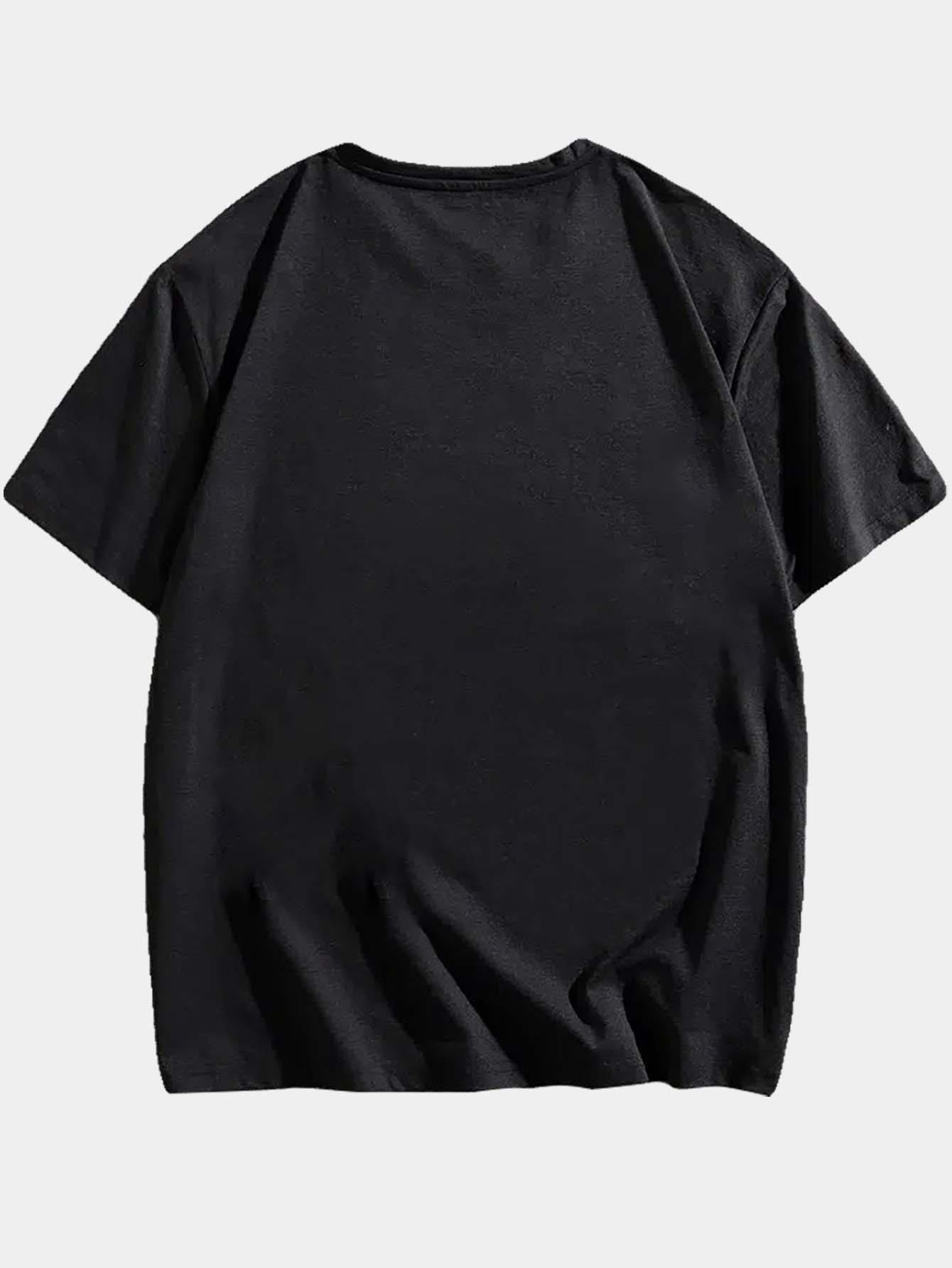 thumbnail image 2 of Men's Creative Summer Top, Casual Short Sleeve Crew Neck T-shirt, Men's Versatile Comfy Clothing For Daily Wear, 2 of 4