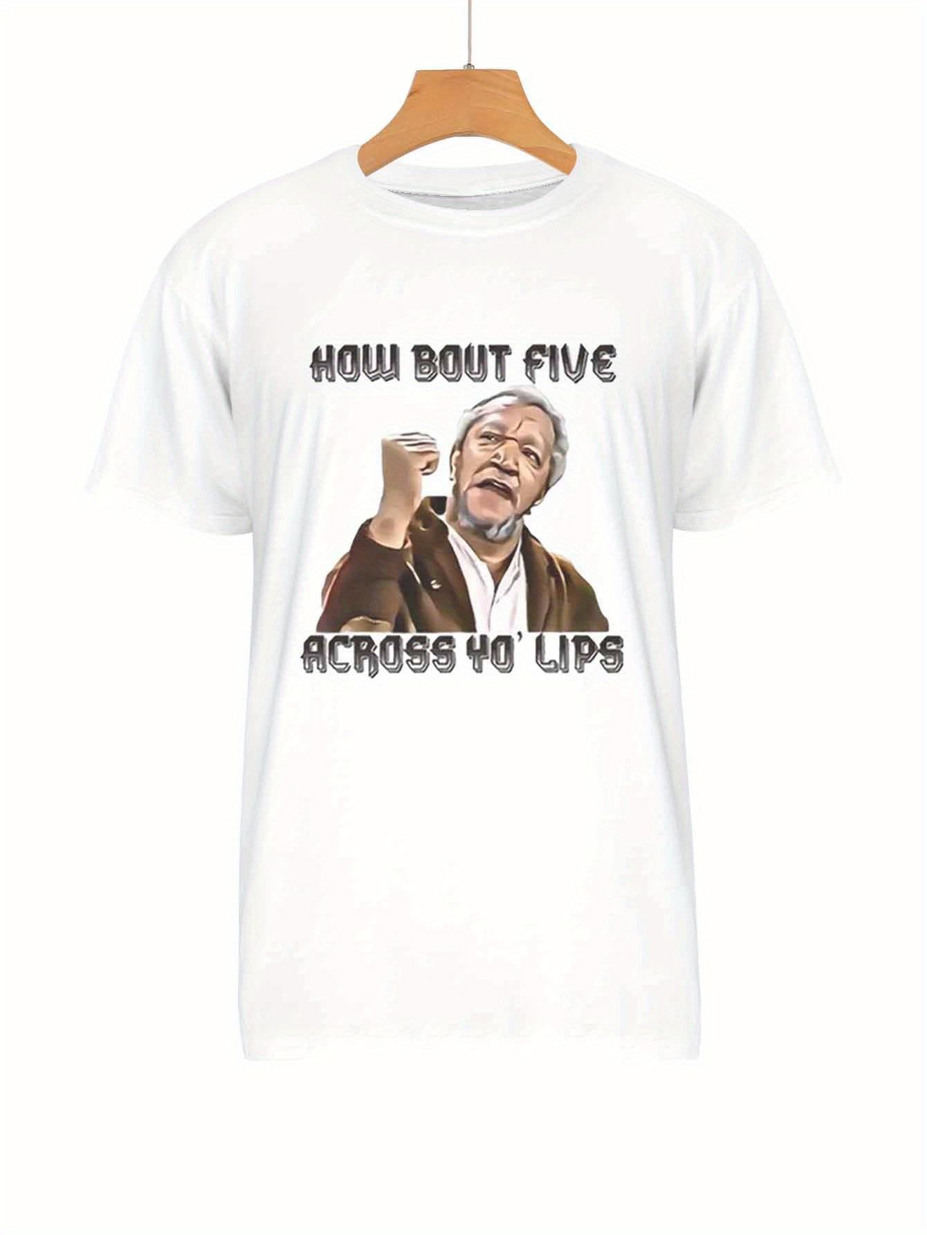 thumbnail image 2 of HOW BOUT FIVE T-Shirts, Stylish Short Sleeved Cotton T-shirts, Men's T-shirts Round Necks - Super Soft, Breathable, Moisture Wwable, Casual Summer T-shirts in A Personalized Print - Perfect for Every, 2 of 6