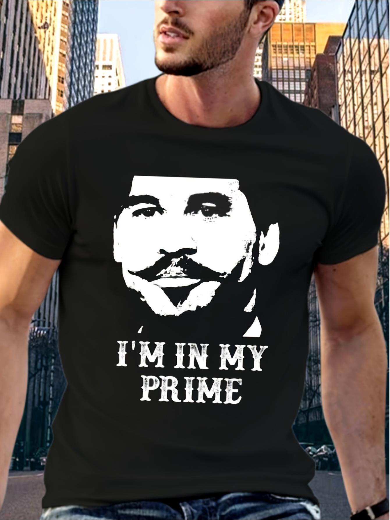 thumbnail image 1 of Cotton Men's Casual Prime Print Crew Neck Short Sleeve New T-Shirt, 1 of 5
