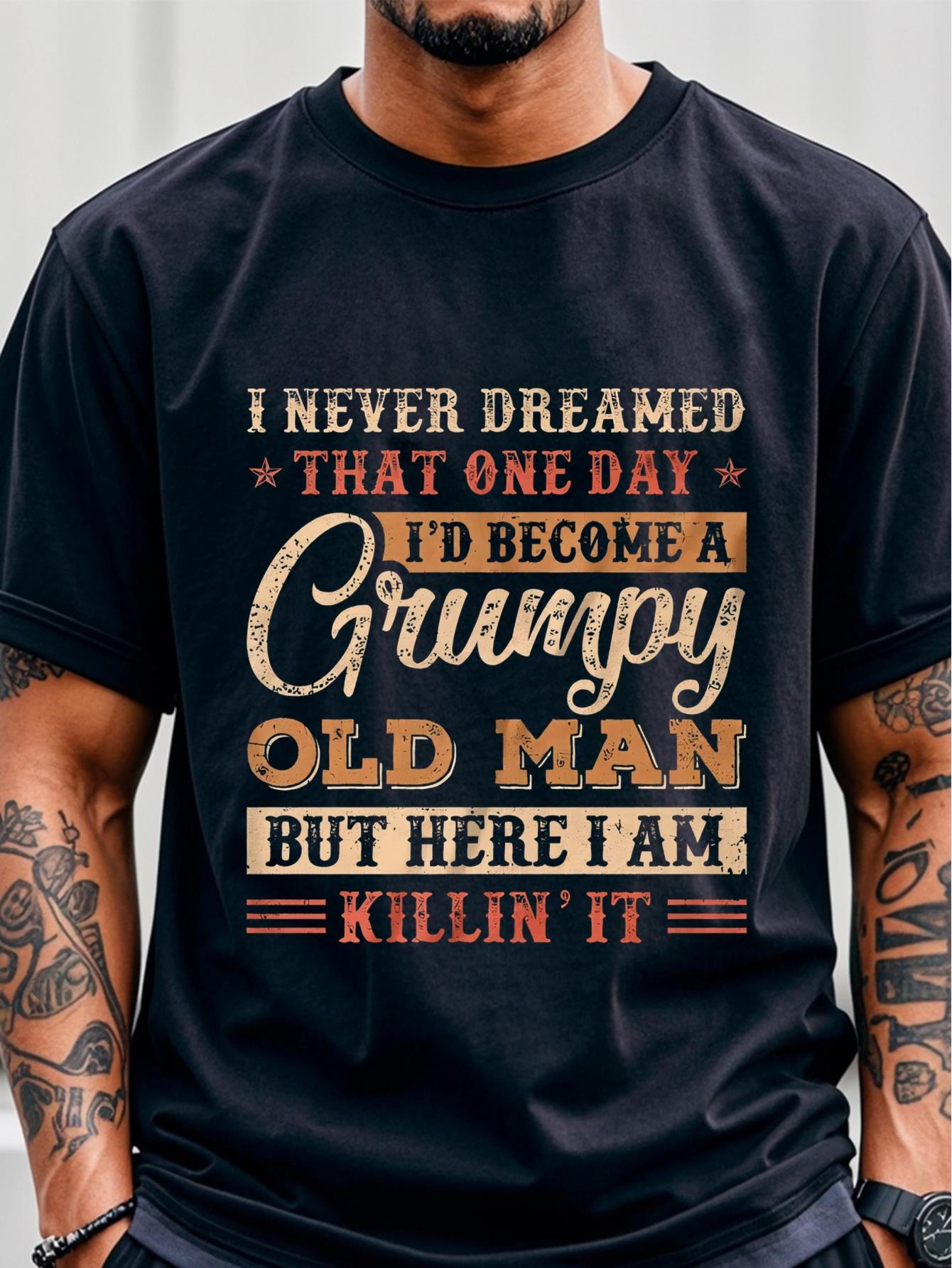 Street T-shirt Fancy Top Casual Wear Outdoor Print for Summer Events Crewneck Fashion Very Comfortable Men Elastic