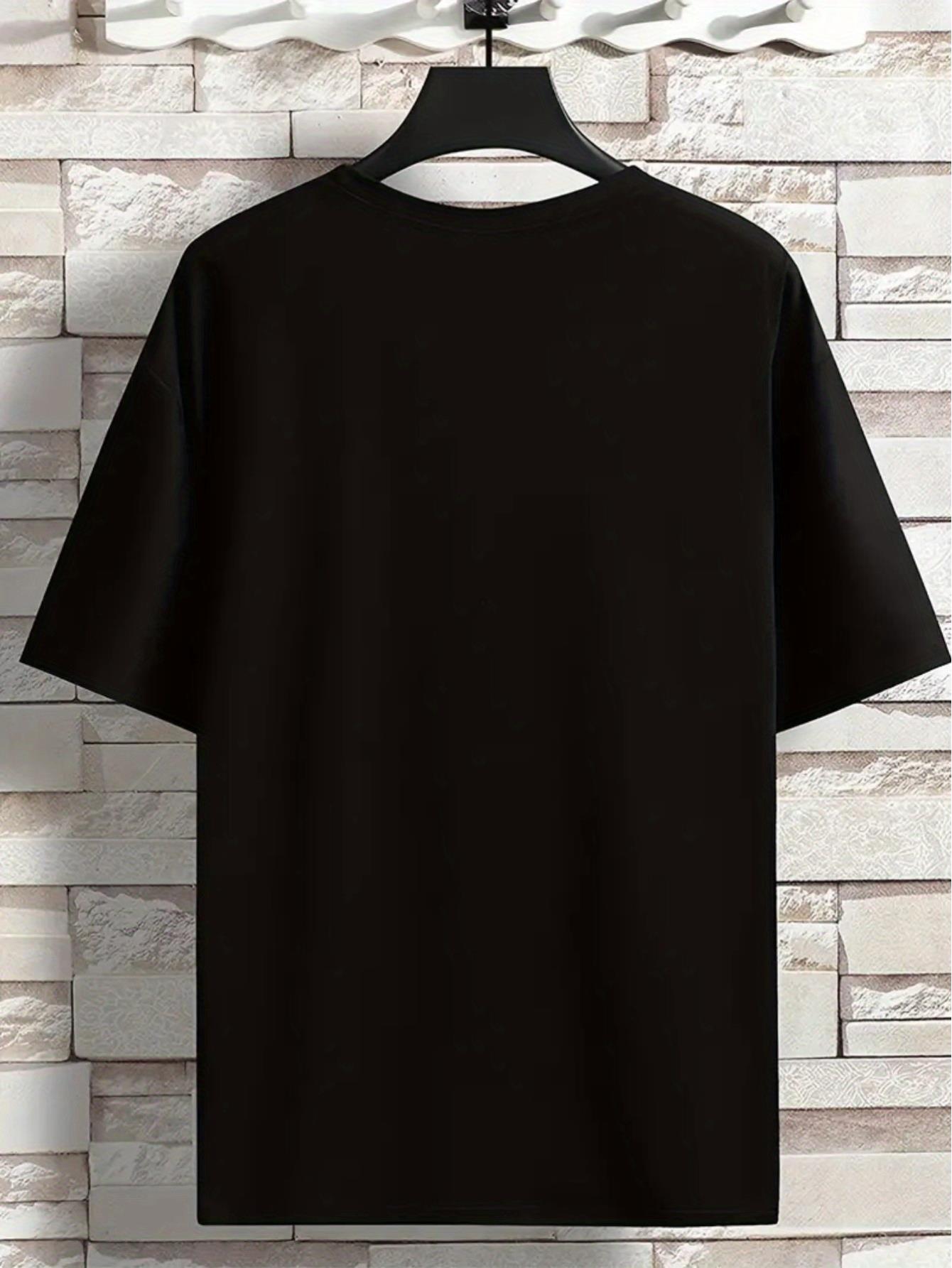 thumbnail image 2 of [Creative Letter Graphic Print Tee] Ultra-Soft Creative Letter Graphic Print T-Shirt - Comfort-Fit Crew Neck, Breathable, Moisture-Wicking, Casual Summer Tee, 2 of 6
