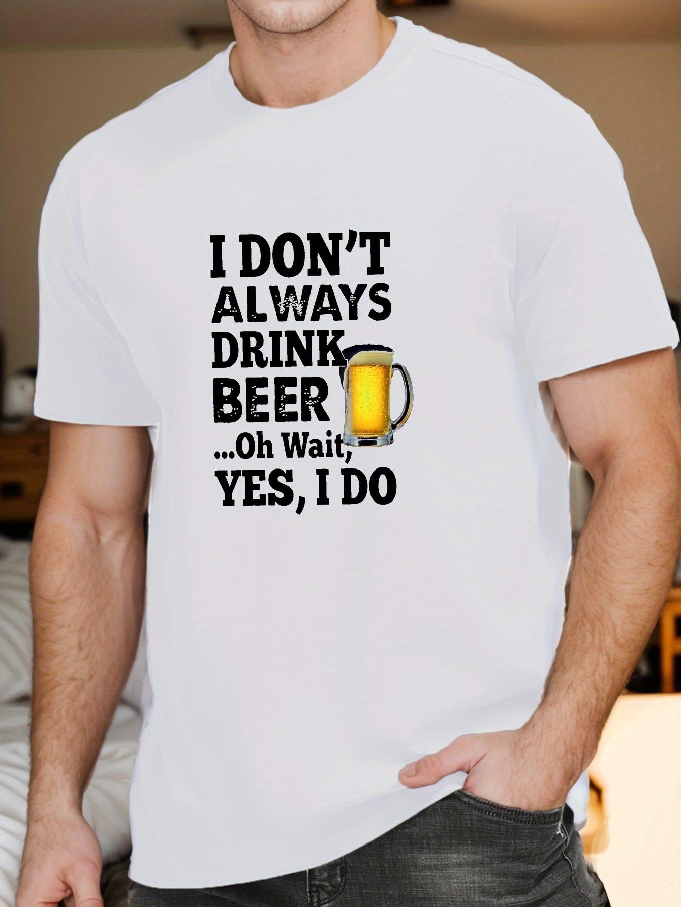 thumbnail image 1 of Beer Lovers Tee Shirt - Funny Graphic Print, Casual Short Sleeve T-Shirt for Men, Summer Wear, Relaxed Fit, Comfortable Fabric, 1 of 6