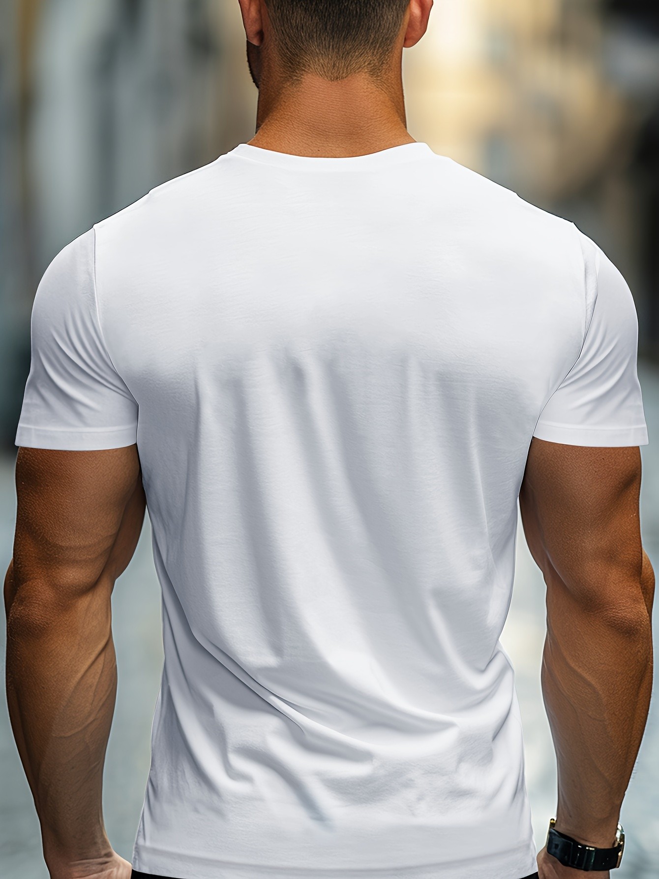 thumbnail image 2 of Men's Casual Fashion "IMPOSSIBLE" Print Short Sleeve T-Shirt, Comfortable Polyester Blend, Machine Washable, Versatile, 2 of 6