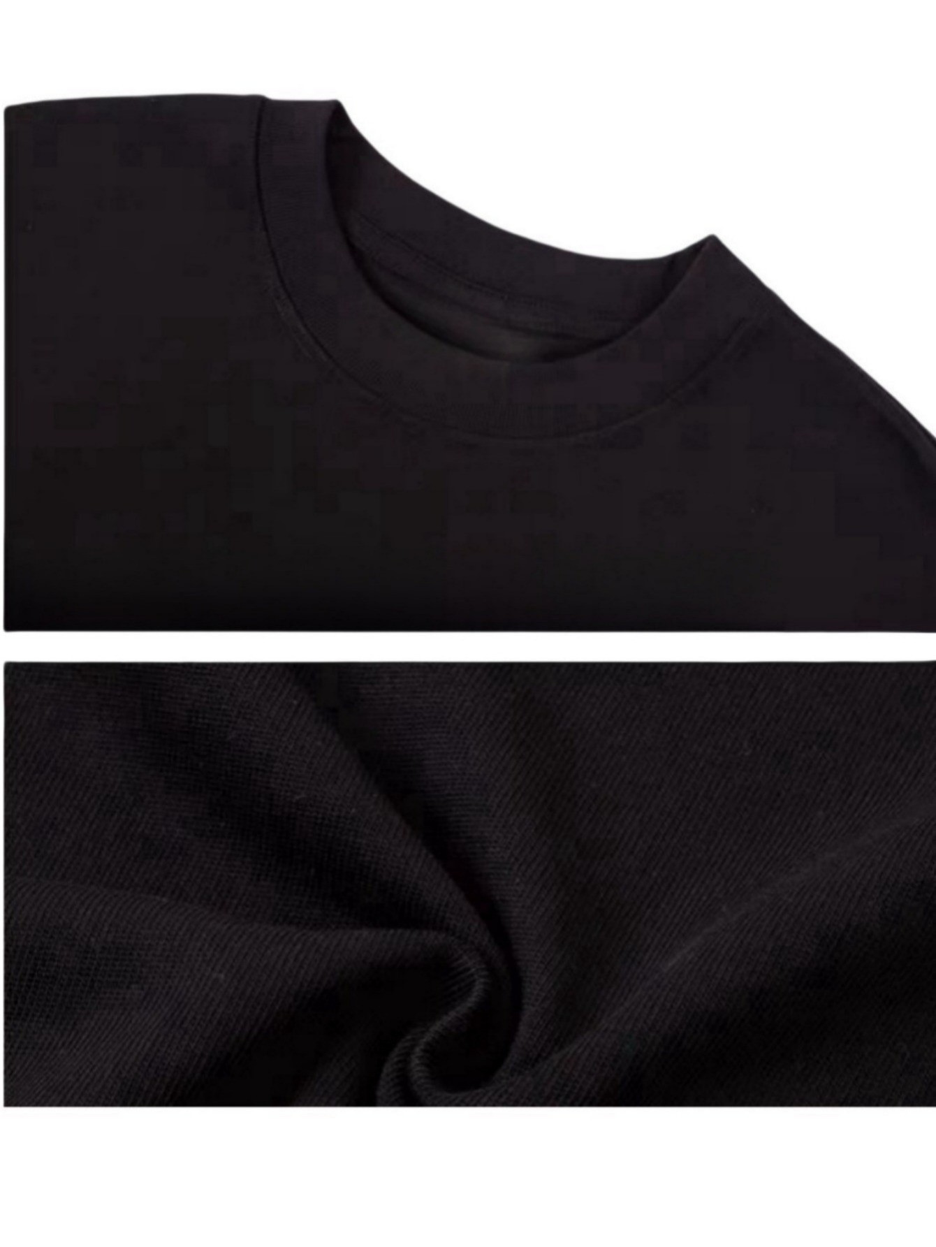 thumbnail image 3 of [Summer Printed Cotton Tee] Heavy Cotton Summer Printed T-shirt - Folded Hands Loose Casual Crewneck Printed Top for Gym Workout Outdoor Sports, 3 of 4