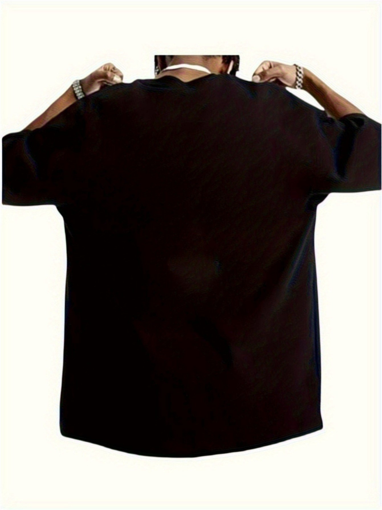 thumbnail image 2 of [Golden Cap Design T-Shirt] Golden Cap Design "Proud Dad of the Graduate" Men's Black T-Shirt - 100% Cotton, Crew Neck, Relaxed Fit, Breathable & Sweat-Absorbent - Spring/Summer Celebrations, 2 of 4