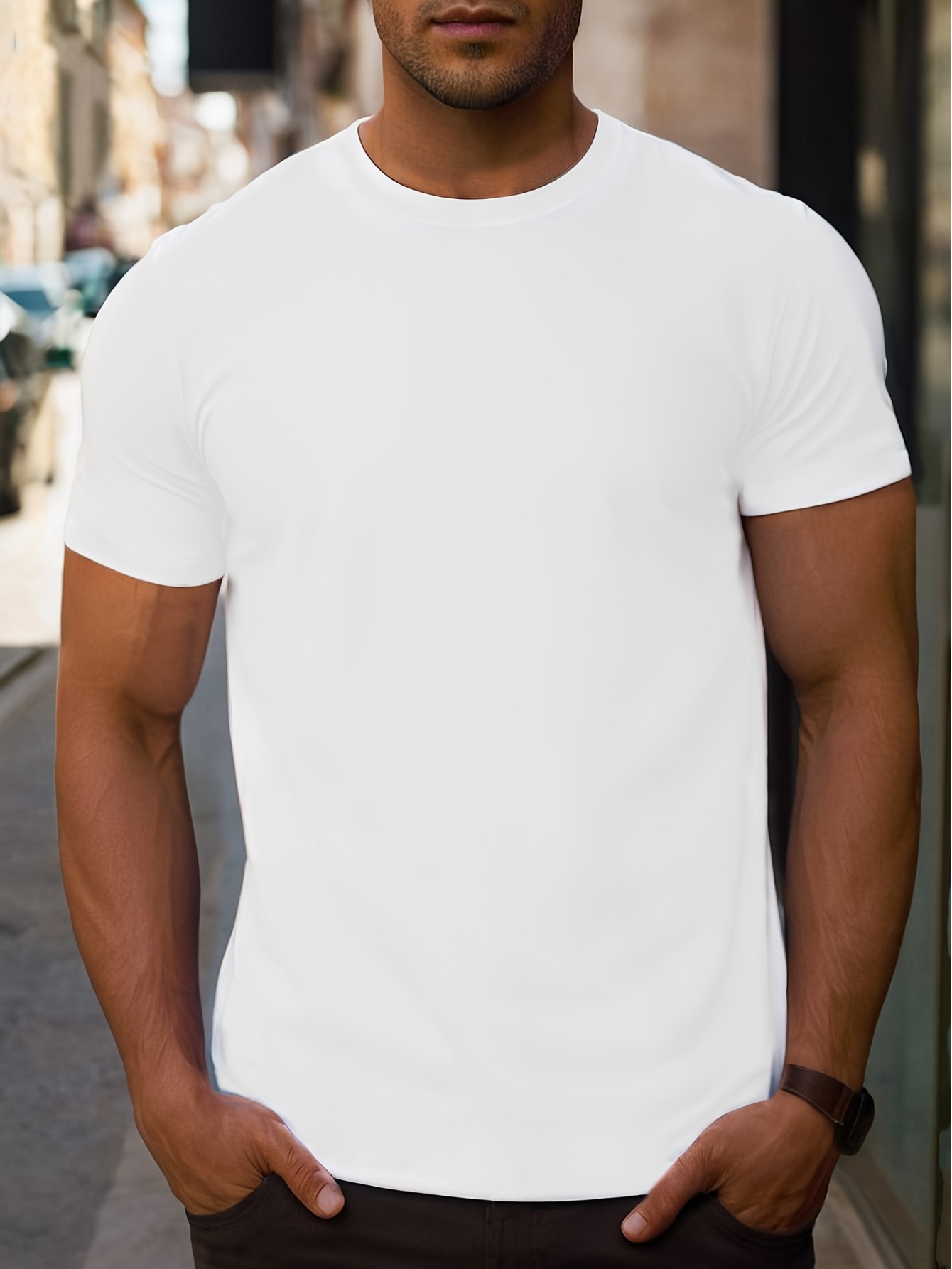 thumbnail image 2 of Veteran My time in uniform may be Printed on the back, high-quality 220g thick pure cotton T-shirt, men's fashionable casual combed pure cotton T-shirt, short sleeved round neck T-shirt, Short sleev, 2 of 4