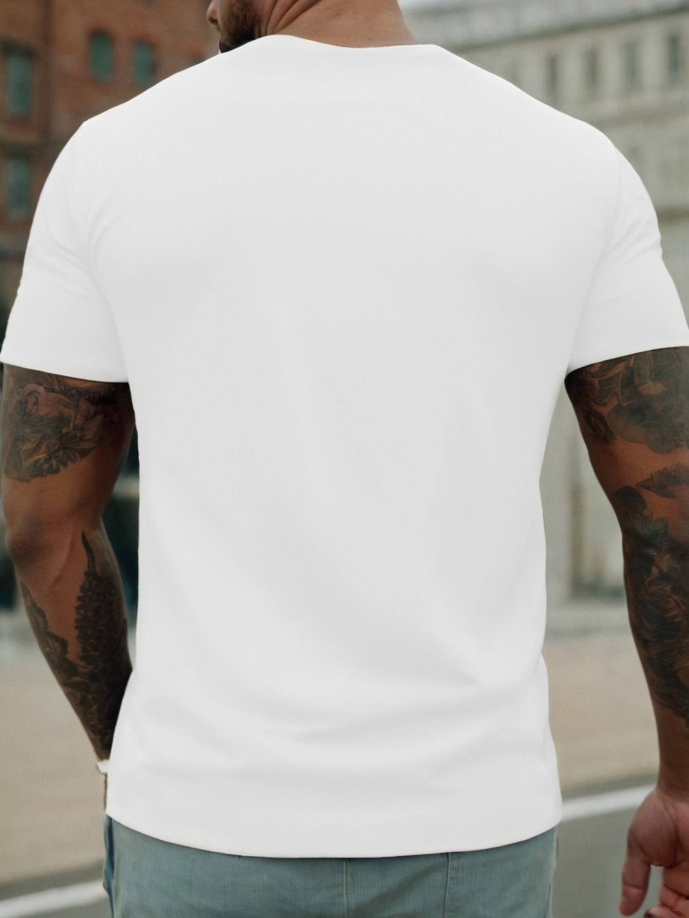 thumbnail image 2 of [Thick Pure Cotton T-shirt] 220g Thick Pure Cotton Independence Day Men's T-shirt - Fashionable Casual Short Sleeved Round Neck Summer T-shirt, 2 of 5