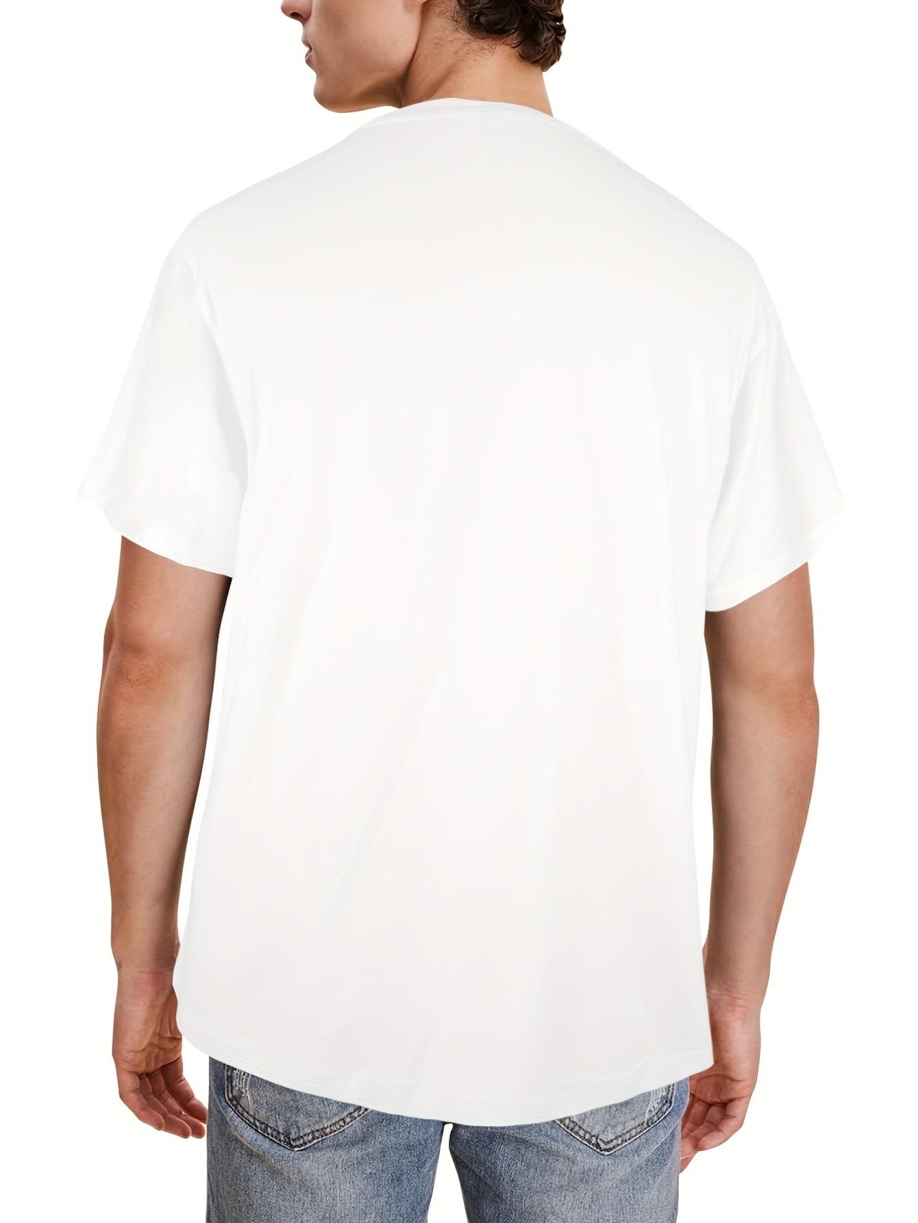 thumbnail image 2 of Print Tee Shirt, Tees For Men, Casual Short Sleeve T-shirt For Summer, Round Neck Tees, 2 of 5