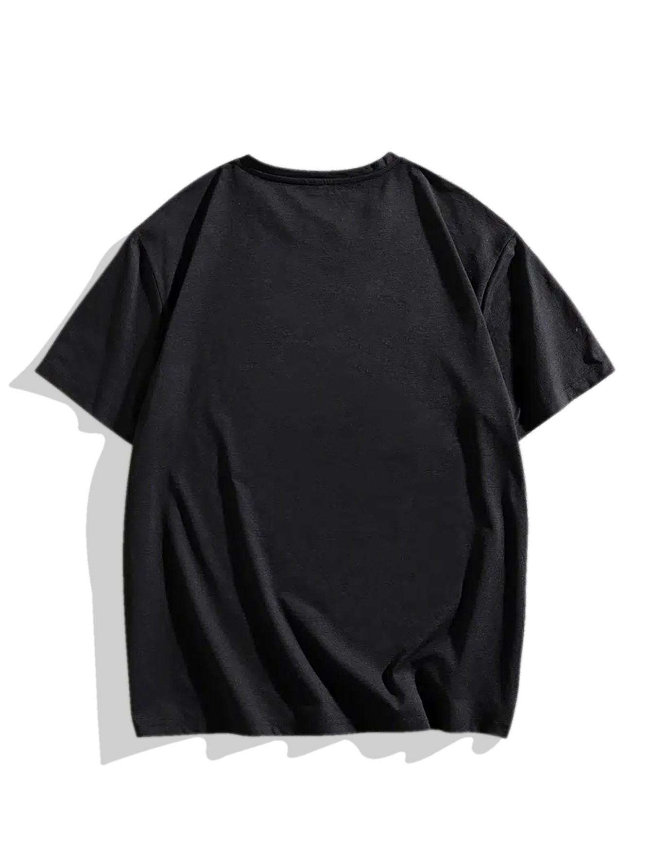 thumbnail image 2 of Men's Crew Neck Polyester T-Shirt with Trinidad Tobago Heartbeat Design, Casual Regular Fit Short Sleeve Knit Top for Summer, 2 of 6