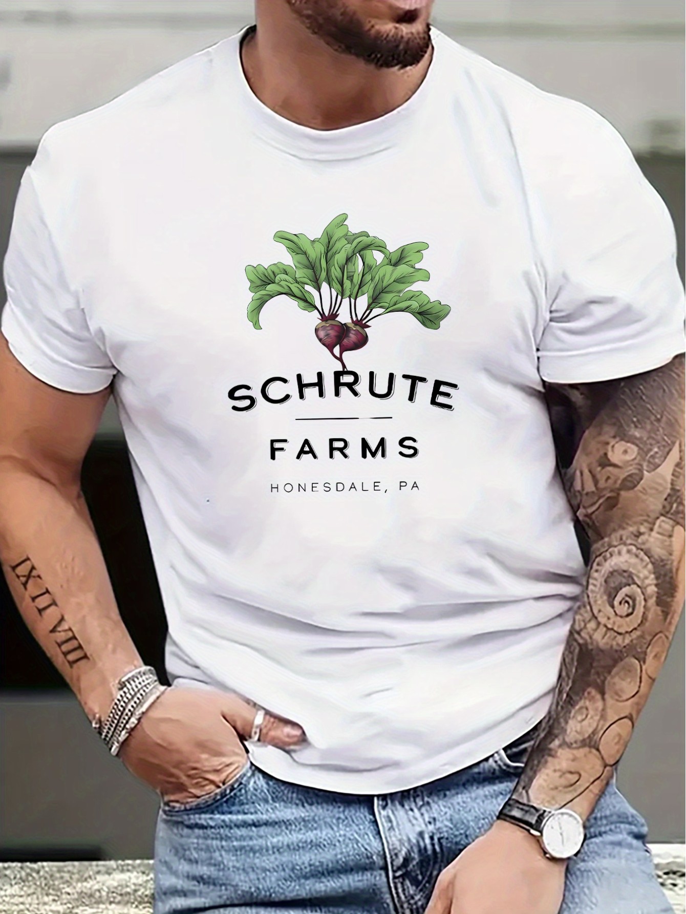 thumbnail image 1 of [Summer Fashion T-Shirt] Soft Polyester Men's Summer Fashion T-Shirt - Unique Graphic Print, Casual Round Neck, Machine Washable, 1 of 5