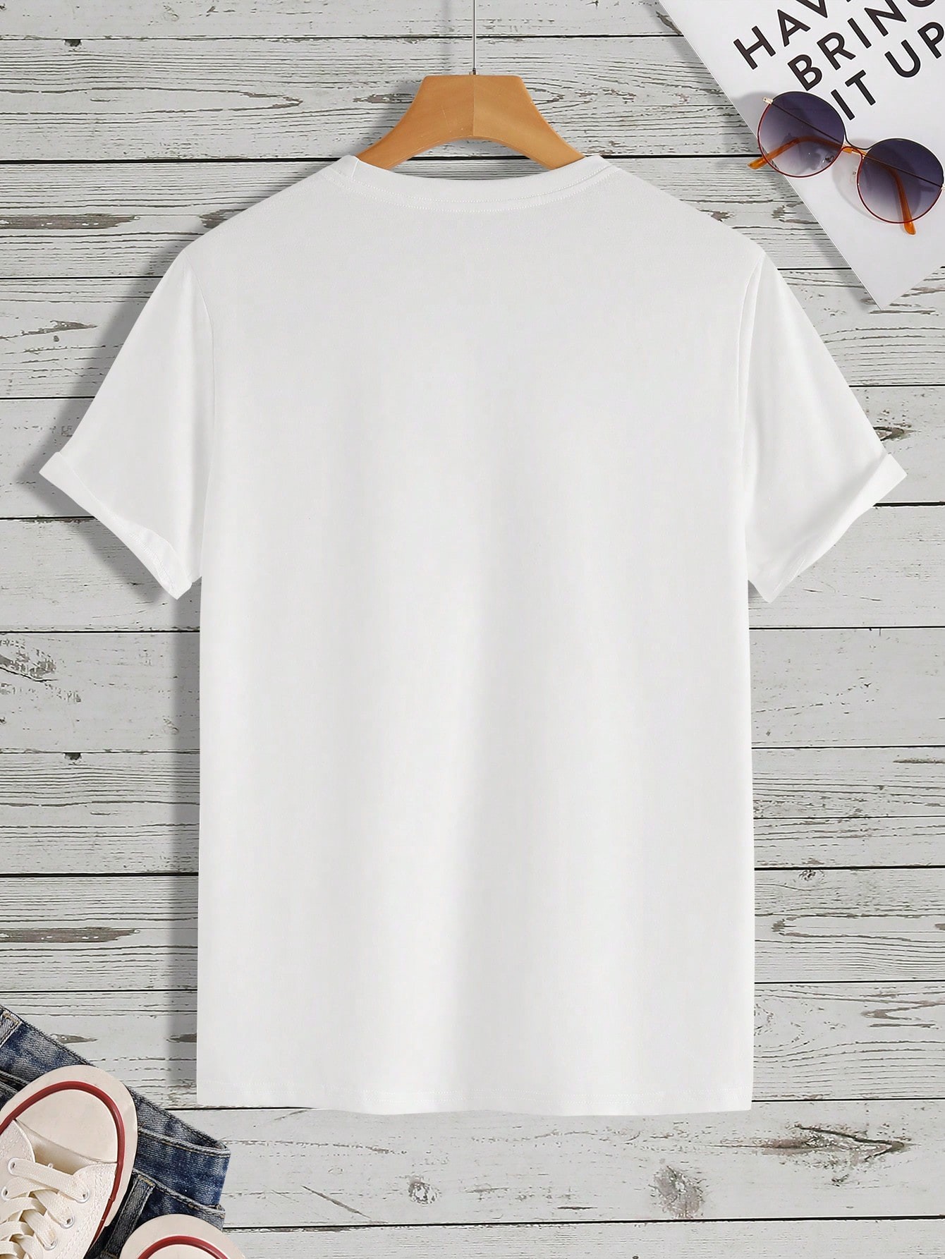thumbnail image 4 of Manfinity Homme Men Letter Graphic Tee, 4 of 5