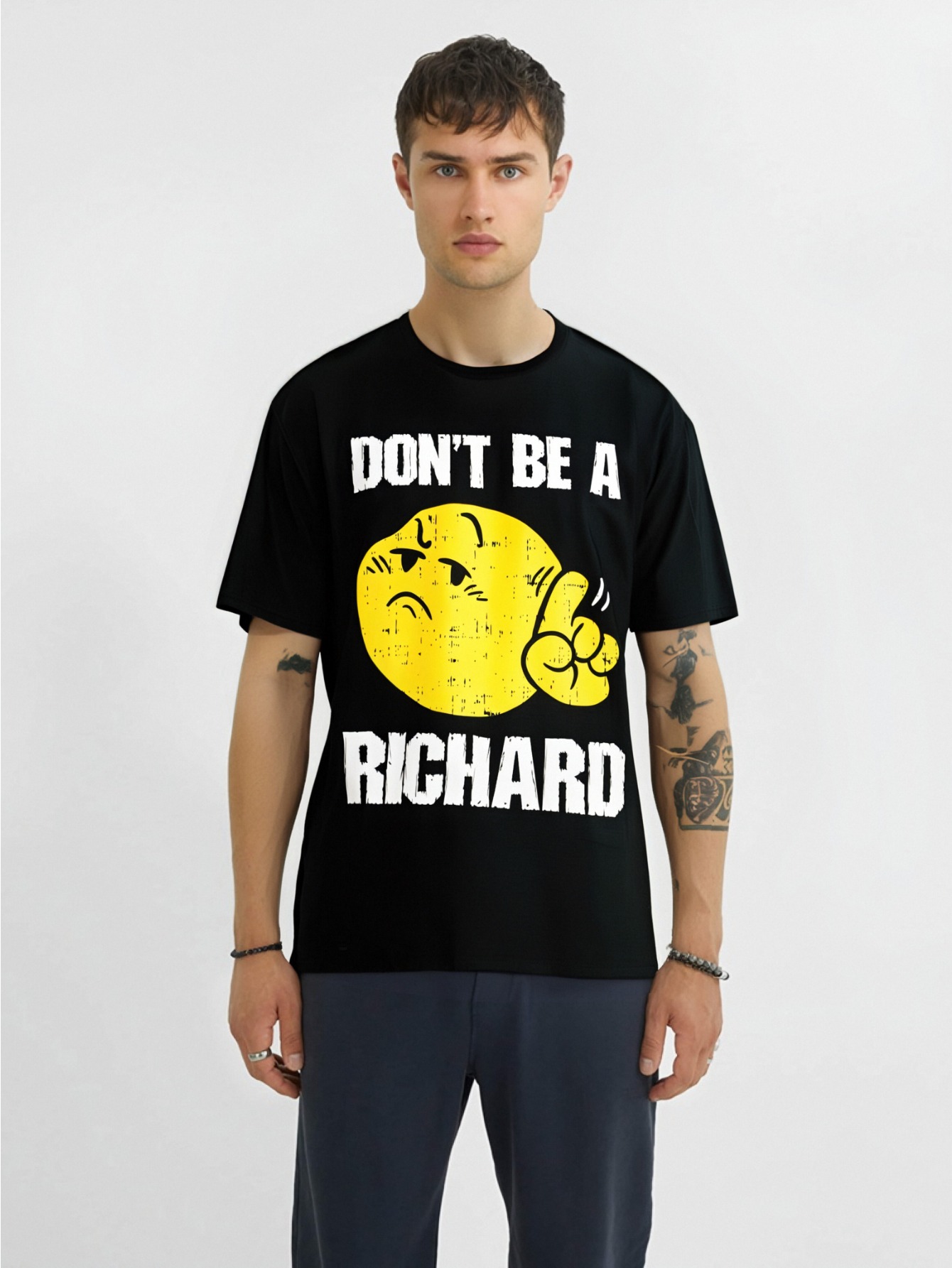 thumbnail image 1 of Don't Be A Richard Funny Sarcasm Humor Quote Adult Saying T-Shirt220g, 1 of 6