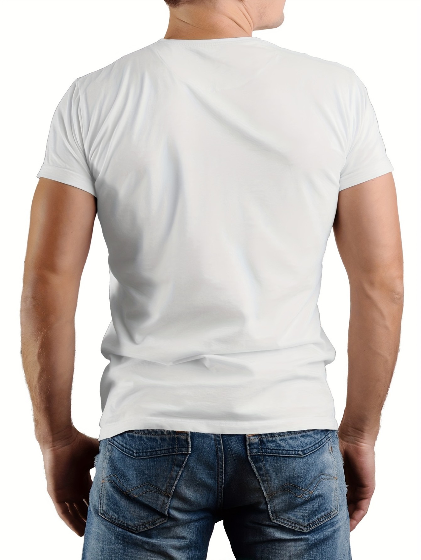 thumbnail image 2 of Men's Front Printed Short Sleeve T-Shirt Top - Casual Sport Style - Comfortable & Breathable for Summer, Spring & Fall, 2 of 5