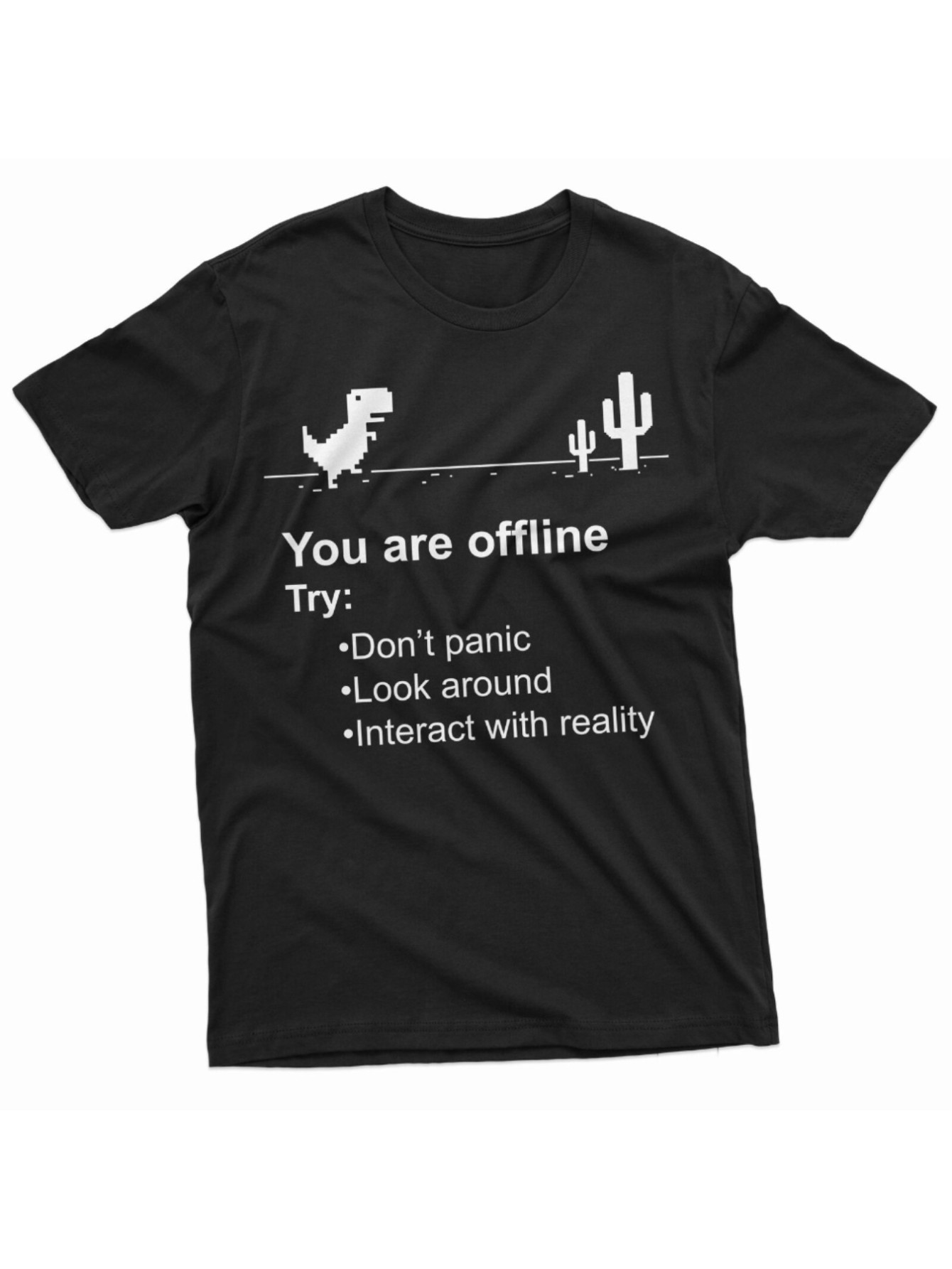 thumbnail image 2 of Mens Funny Shirt Google Offline Game Shirt Gaming Funny Game T-Shirts For Him, Regular-Fit, Family T-shirt, 2 of 7