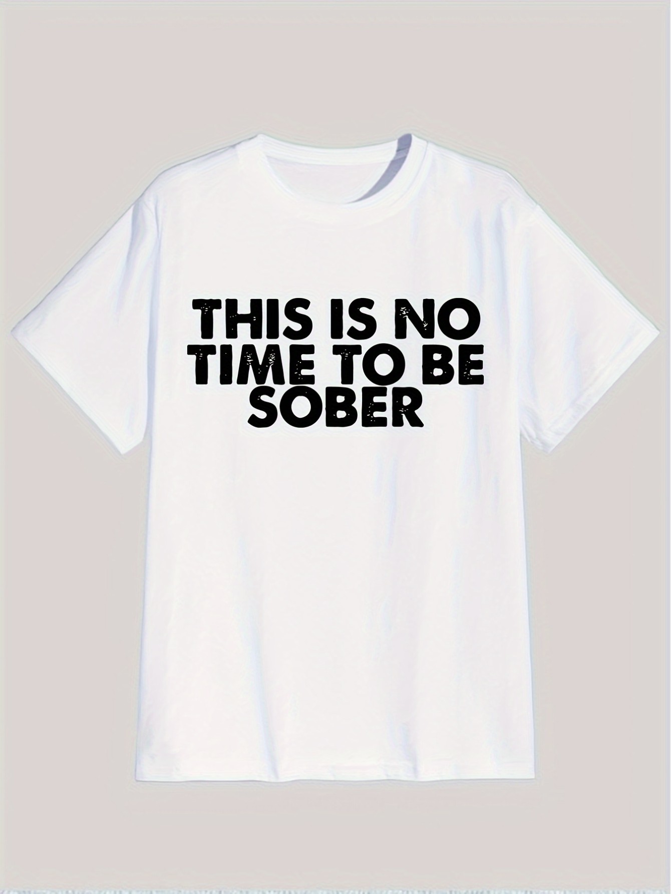 thumbnail image 2 of [Comfortable Cotton T-shirt] Summer Comfortable Cotton Men's Short-sleeved T-shirt - Personalized Printing Novel Tops - THIS IS NO TIME TO BE SOBER, 2 of 6