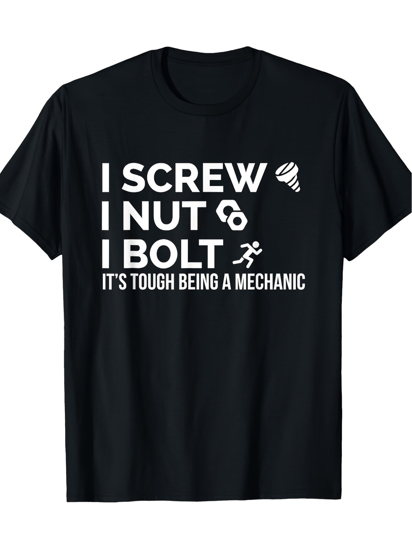 thumbnail image 2 of [Funny Mechanic Shirt] Funny College Mechanic Men's Shirt - 220g I Screw, I Nut, I Bolt, 2 of 7