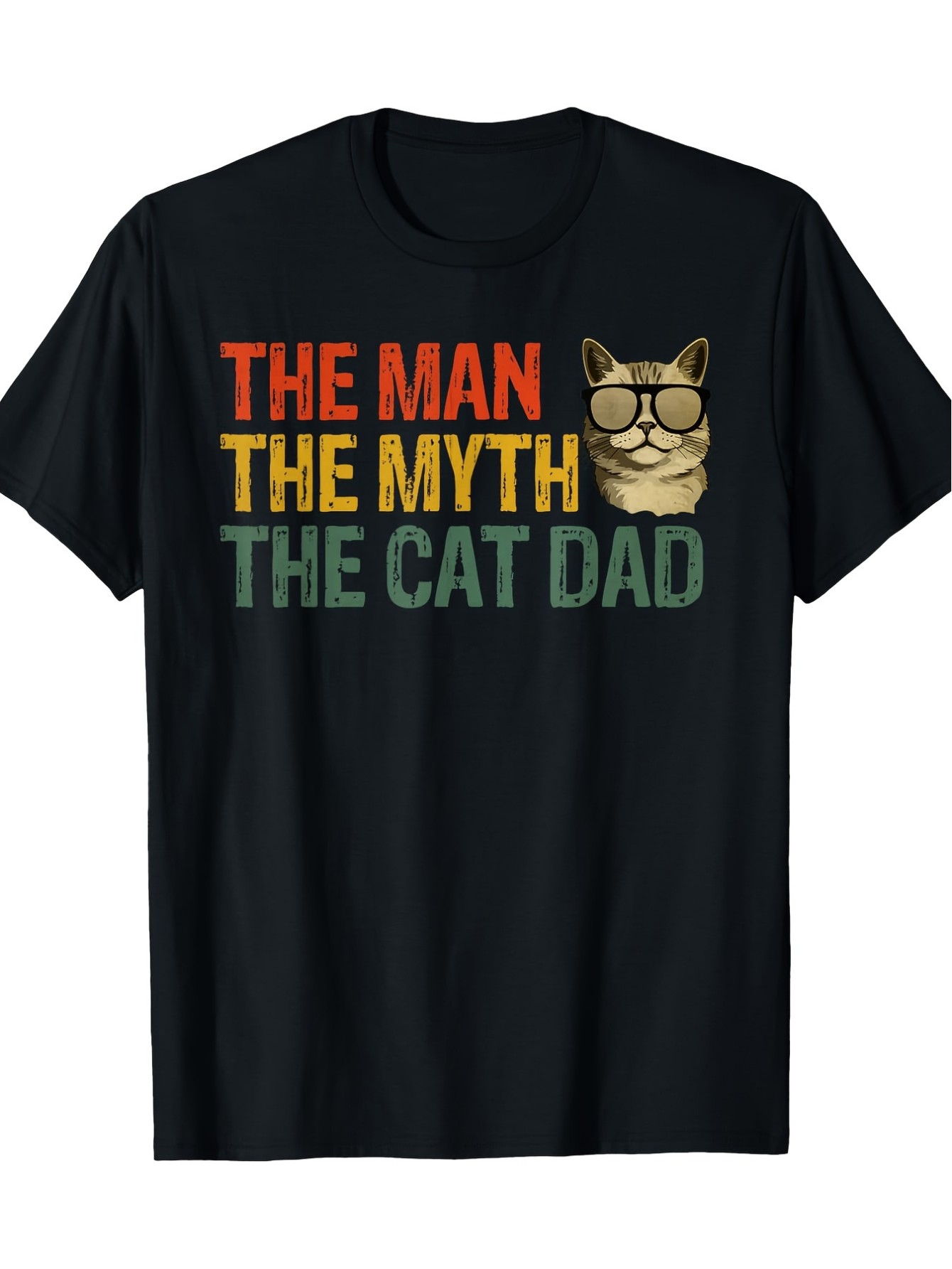 thumbnail image 2 of [Cat Daddy Vintage Tee] Cat Daddy Vintage 220g 100% Cotton T-Shirt - The Man, The Myth, 2 of 7