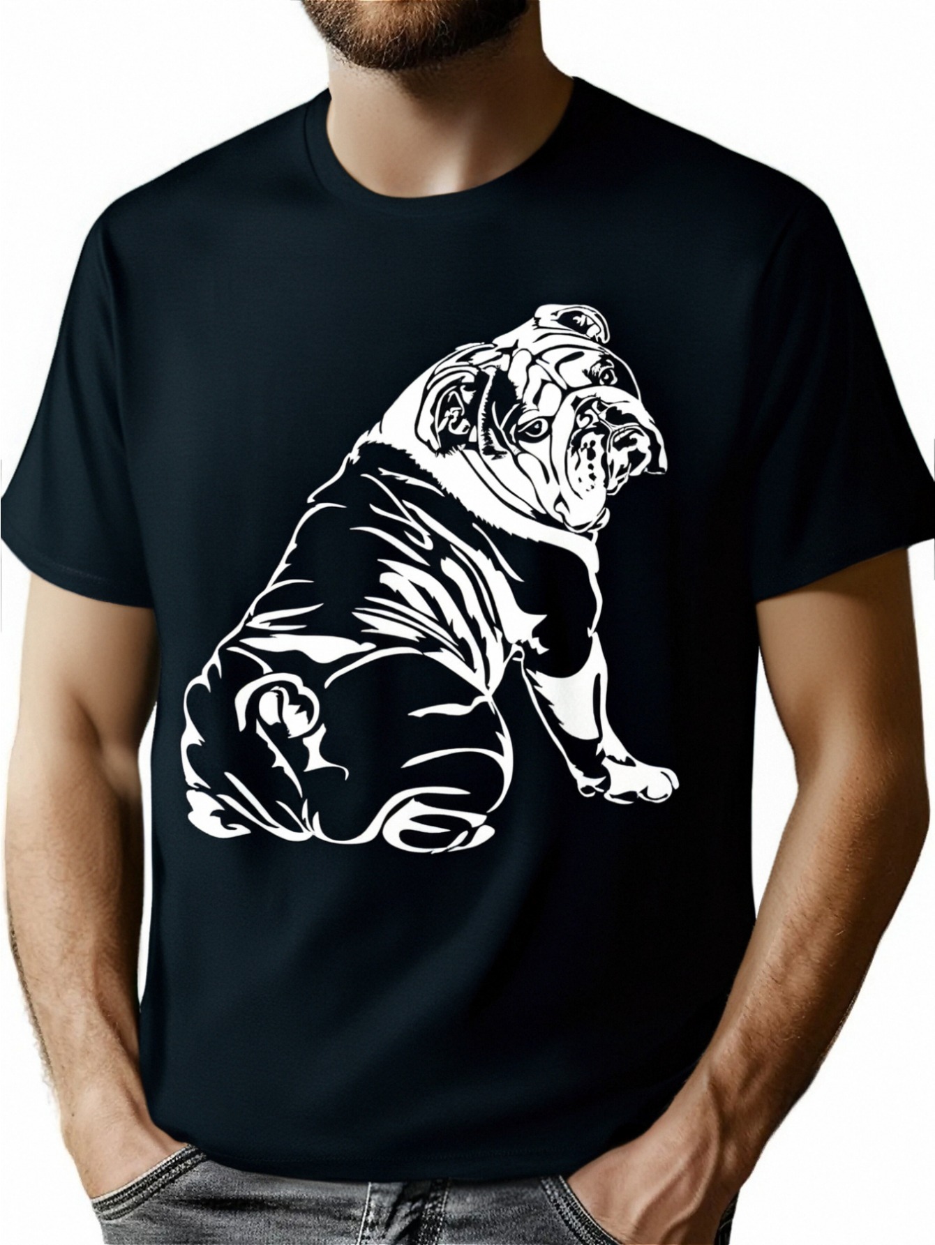 thumbnail image 1 of [Funny English Bulldog T-Shirt] 100% Cotton Funny English Bulldog Dog T-Shirt - 220g Gift Hund, 1 of 7