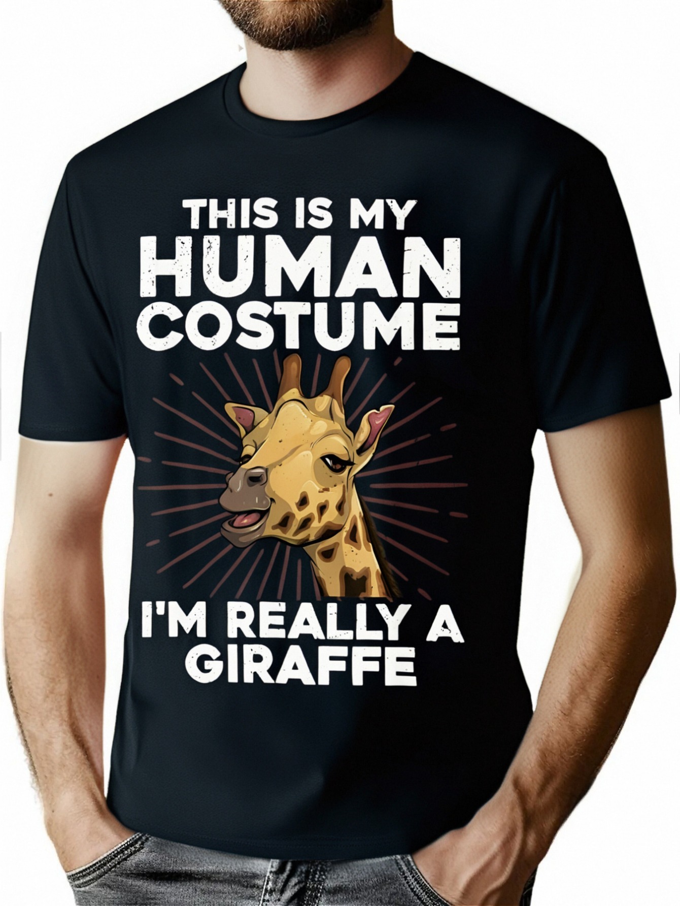 thumbnail image 1 of Cool Giraffe For Men Women Zoo Animal Lovers Safari Wildlife T-Shirt - 220g, 1 of 7