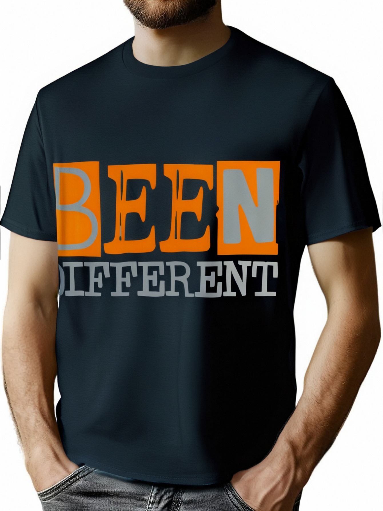 thumbnail image 1 of [Olive Army Solar T-Shirt] Olive Army Solar Orange Color Match Men's T-Shirt - 220g, 1 of 7