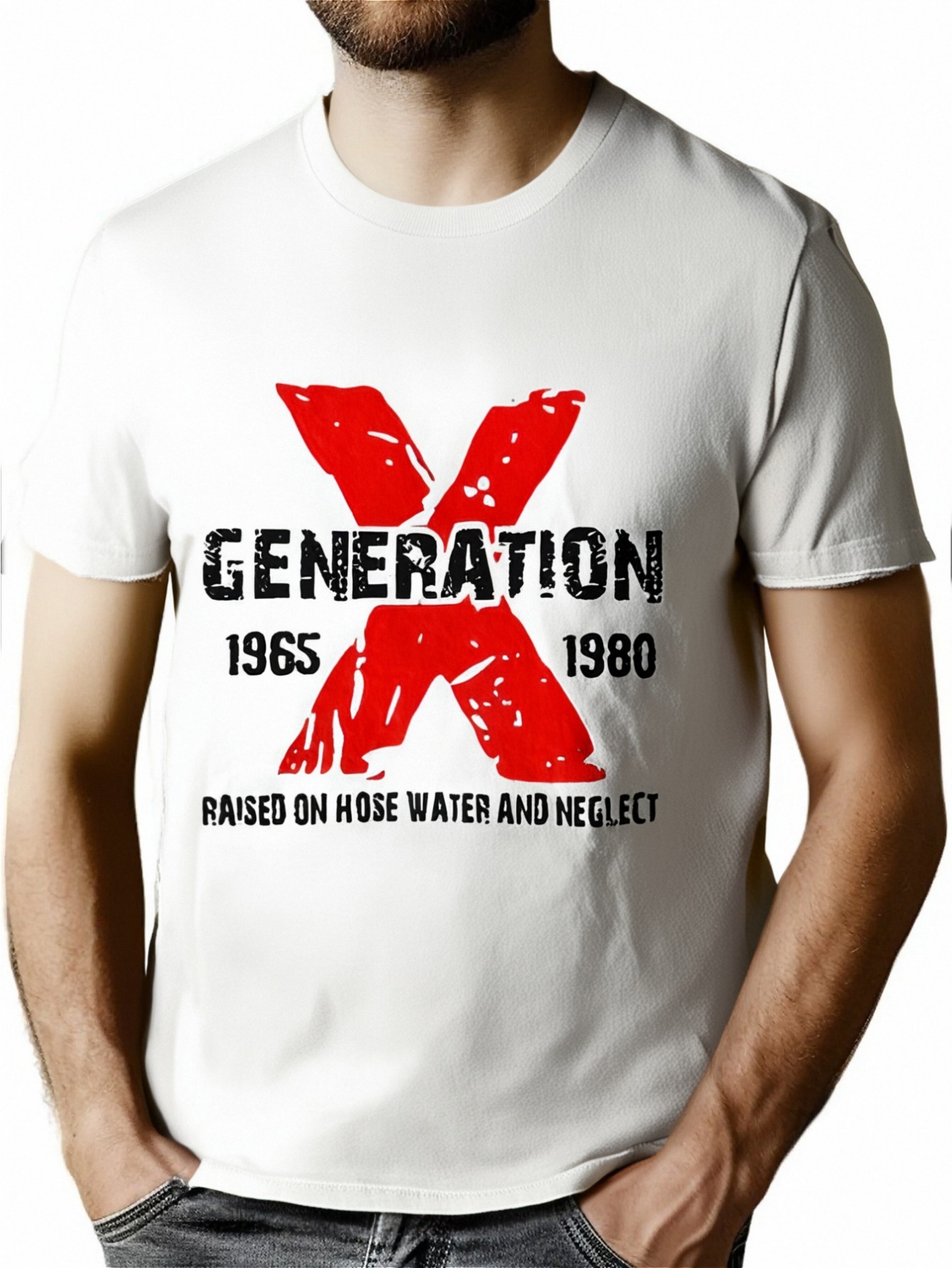 Punk Rock Band, TV Poster Elements, Fun Thriller Design Pattern T-Shirt, Soft 100% Pure Cotton, Casual Men's Versatile - Printed and Shipped in the USA, Casual Wear | Punk Rock Tee | Stretchable Fabr