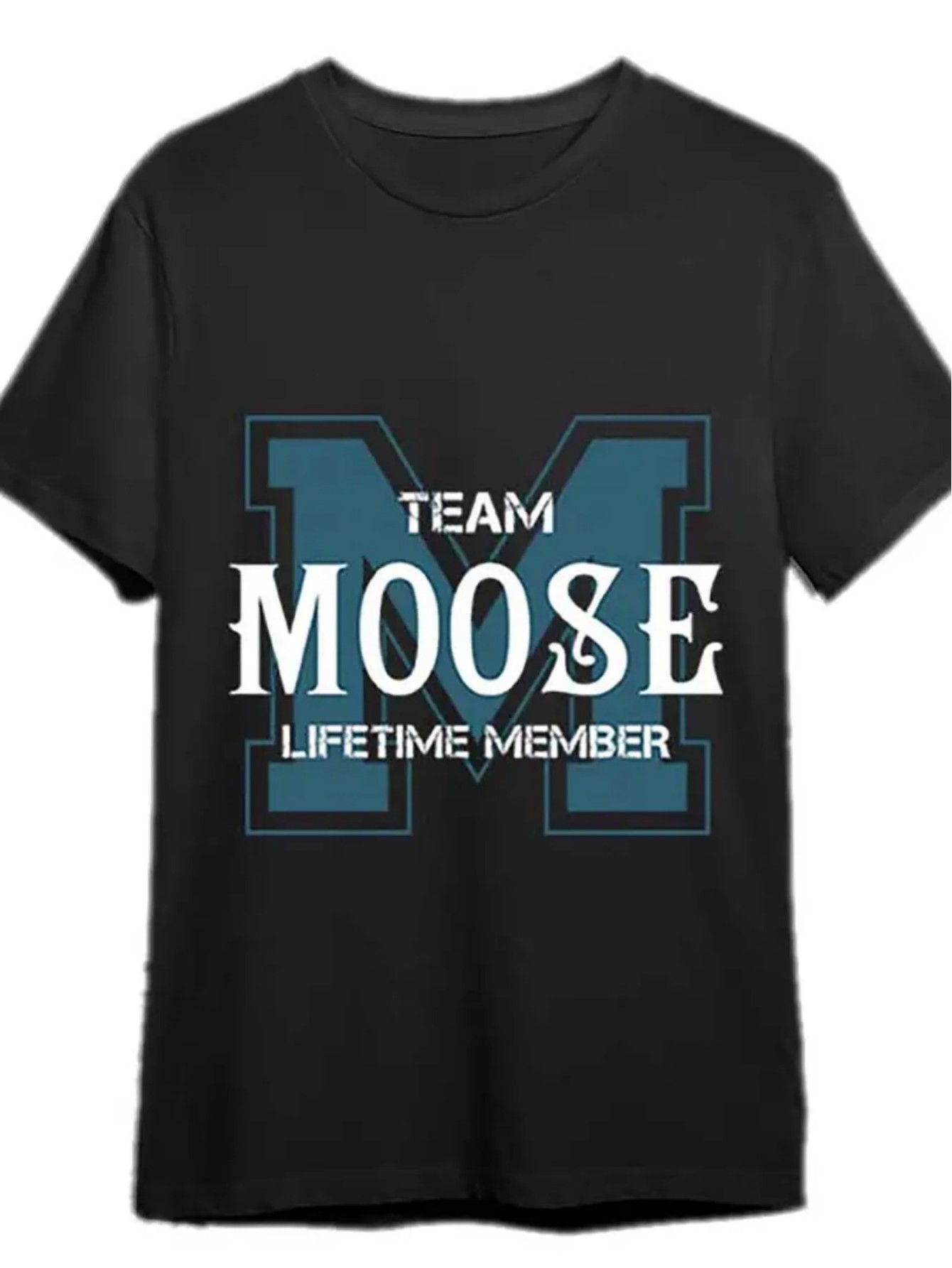 thumbnail image 2 of [Funny Printed Cotton Tee] TEAM MOOSE Men's Cotton T-Shirt - Funny Printed, Casual, Comfortable Fit - Lifetime Member, Short Sleeve, Versatile Daily Wear, 2 of 6