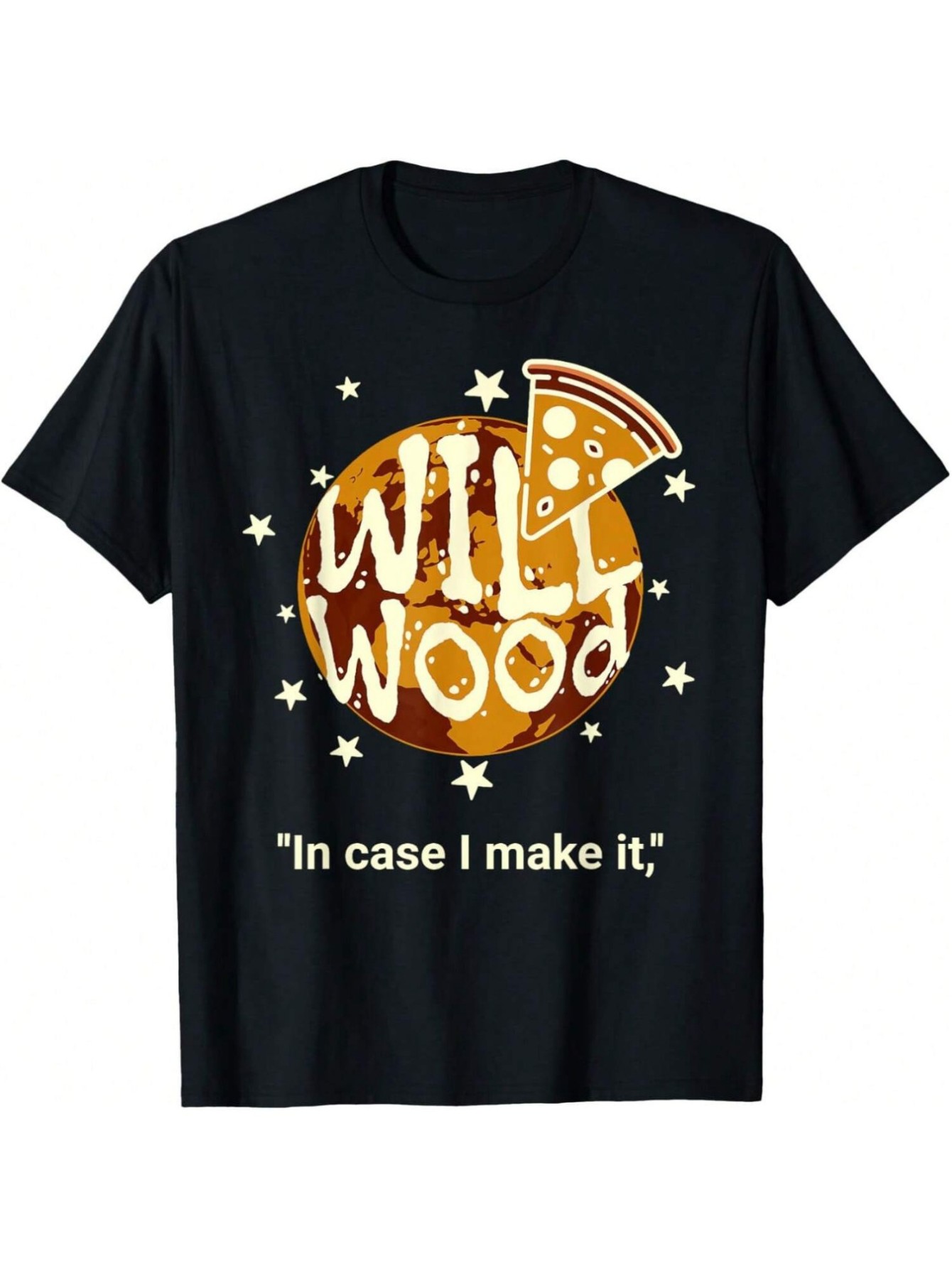 thumbnail image 2 of Will Wood Funny Graphic Tee - "In Case I Make It" Design, 100% Cotton, Black Casual T-Shirt for Men, Perfect for Parties, Outdoors & Casual Attire, 2 of 6