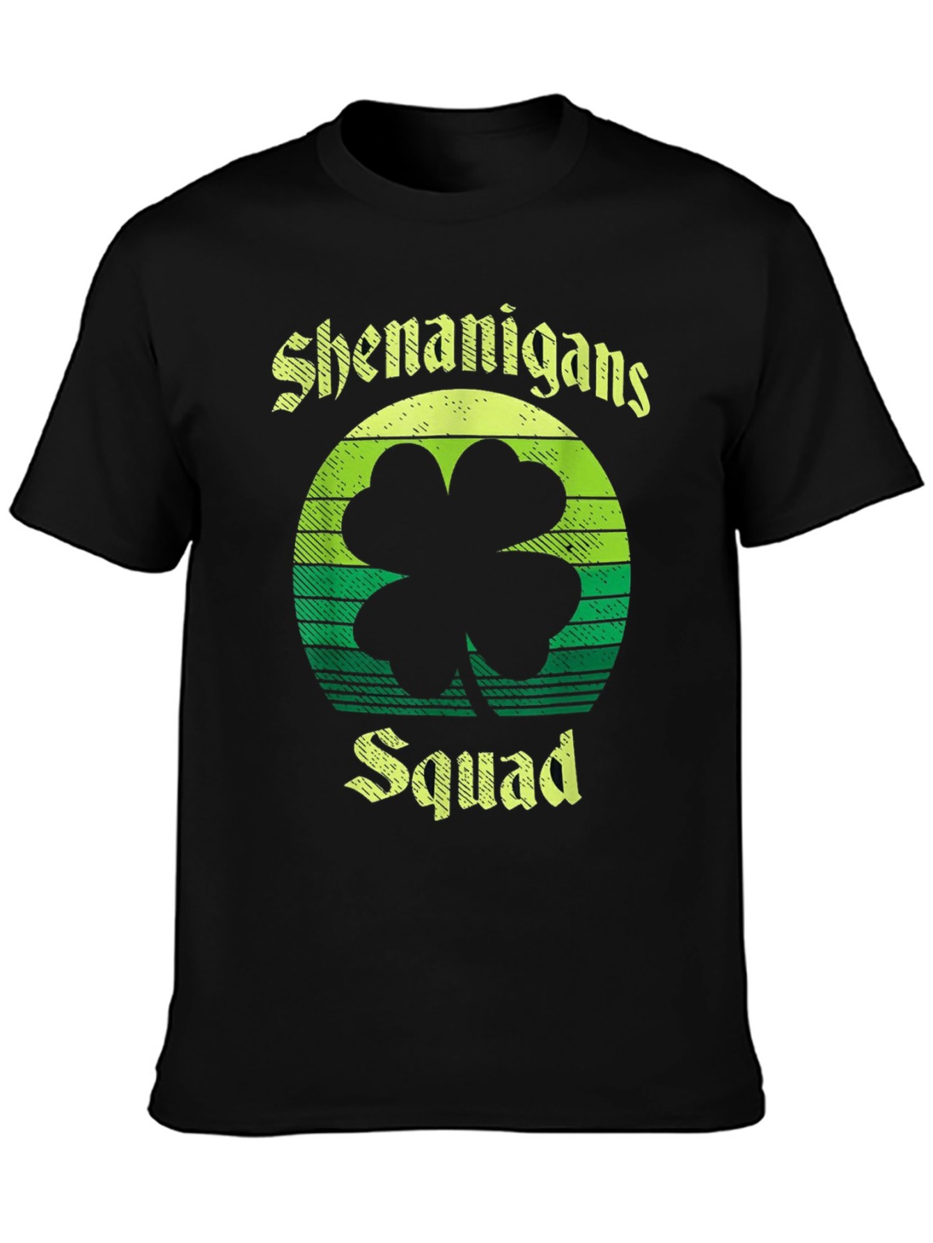 thumbnail image 2 of Irish Pride, Shenanigans Squad Mens St. Patricks Day T-Shirt - 100% Cotton, Soft & Comfortable with Lucky Shamrock Graphic, Casual Black Tee for Irish Celebrations & Everyday FunPattern Print Cotton, 2 of 6