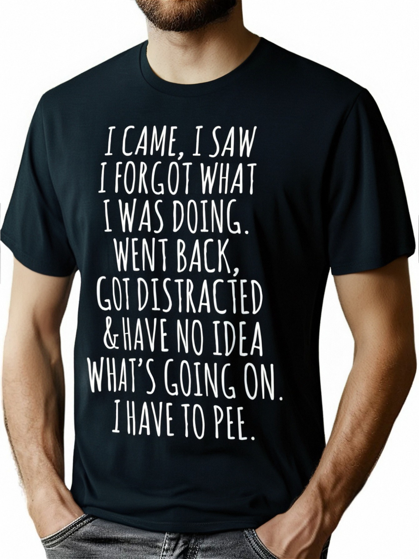 thumbnail image 1 of Funny Senior Citizen T-Shirt - I Came I Saw I Forgot, Humorous, Comfortable, Soft Cotton for Casual Wear, 1 of 6