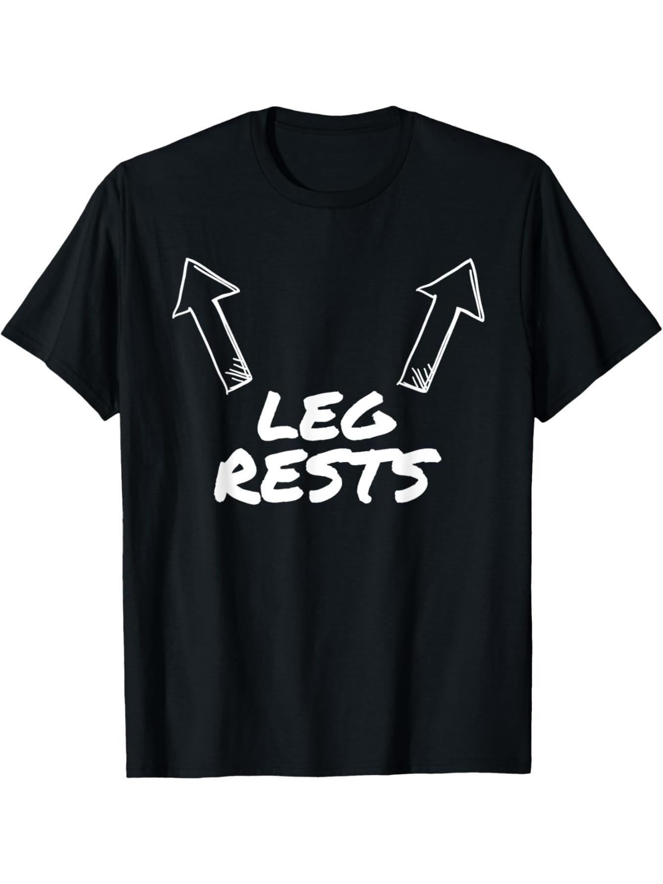 thumbnail image 2 of Men's "Leg Rest" Humor Graphic T-Shirt - Classic Fit, 100% Cotton, Short Sleeve, Crew Neck, Machine Washable - Ideal for Casual Wear, PLUS SIZE, 2 of 7