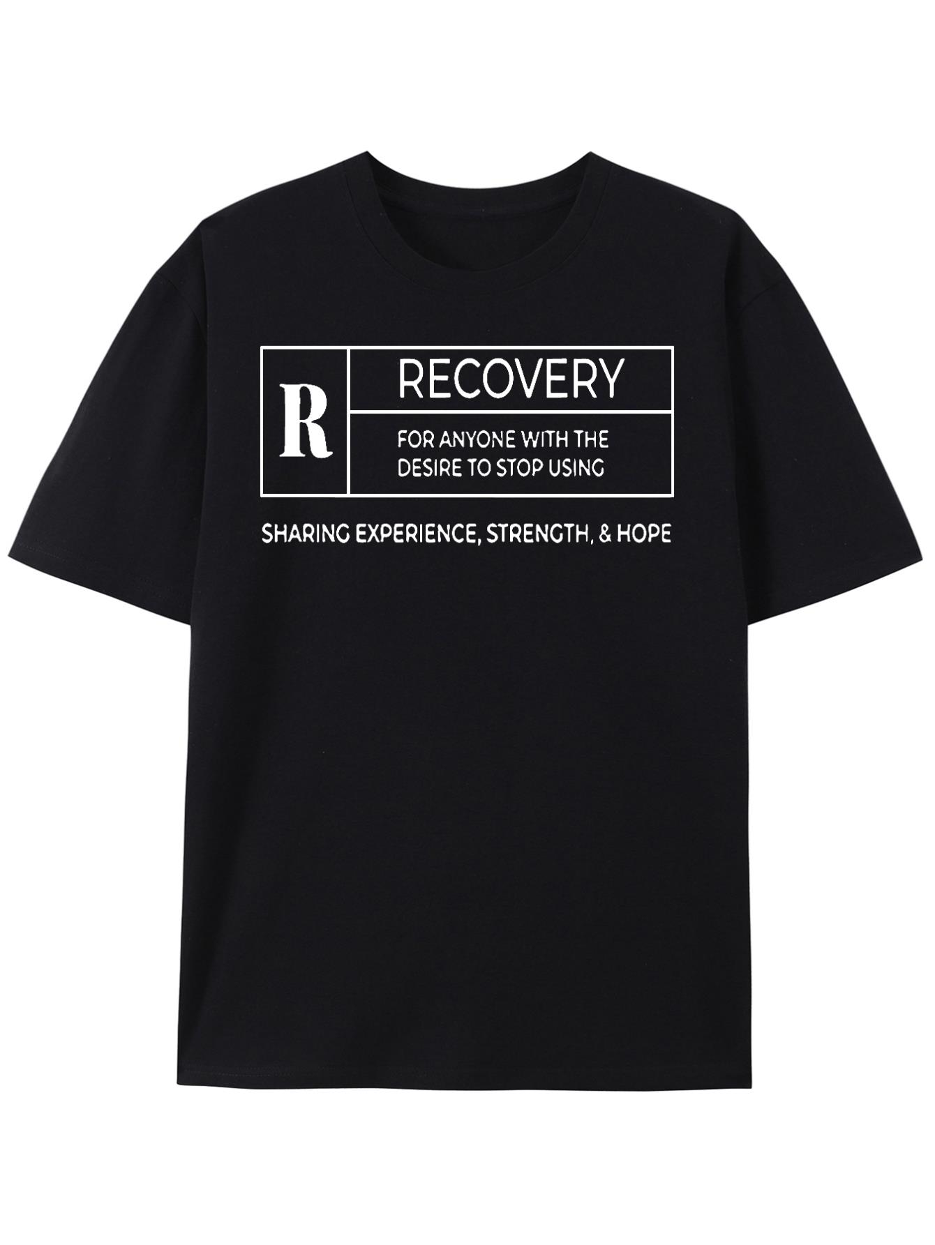 thumbnail image 2 of Sobriety Recovery Sober Rated R Movie T-shirt 336574 funny Men’s Short Sleeve Graphic T-shirt Collection black PR, 2 of 6