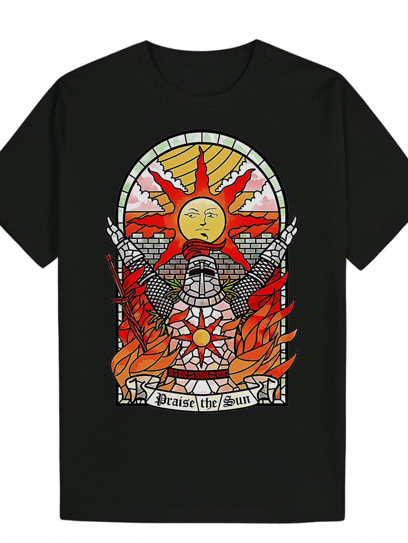 thumbnail image 2 of Collection de t-shirts noirs à manches courtes pour hommes avec des graphismes dr?les, des imprimés vintage, des motifs d'été, des t-shirts noirs essentiels Y2K, des anime inappropriés, des thèmes d, 2 of 6
