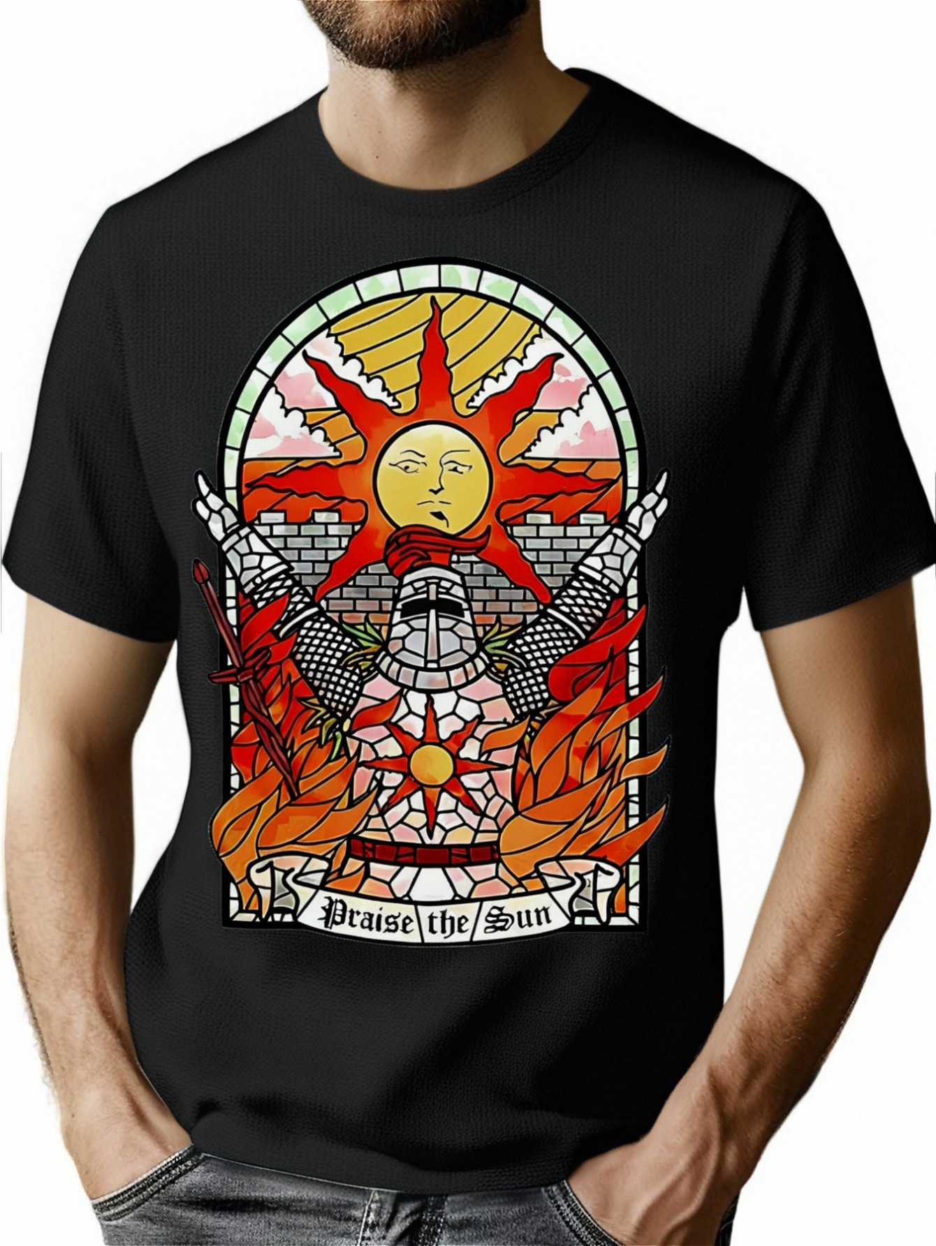 thumbnail image 1 of Collection de t-shirts noirs à manches courtes pour hommes avec des graphismes dr?les, des imprimés vintage, des motifs d'été, des t-shirts noirs essentiels Y2K, des anime inappropriés, des thèmes d, 1 of 6