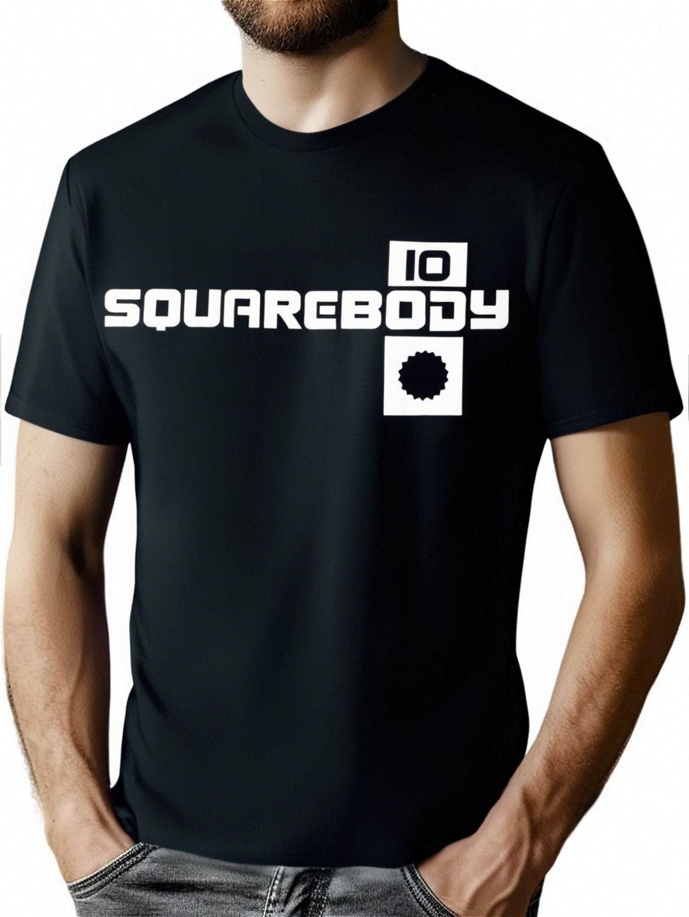 thumbnail image 1 of Four Seasons Pure Cotton ·SQUAREBODY Features Printed Short-sleeved T-shirts, A New Choice for Stylish and Trendy Life, 1 of 6