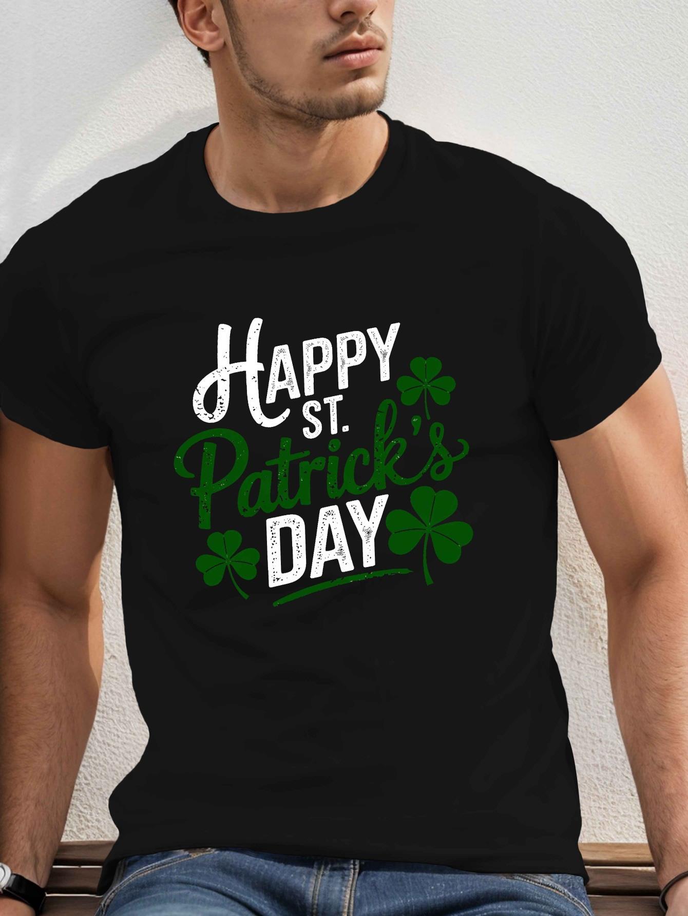 thumbnail image 1 of [Summer St. Patrick's Day Tee] St. Patrick's Day Men's T-Shirt - Breathable Polyester, Casual Short Sleeve, Crew Neck, Machine Washable - Summer Essential, 1 of 5