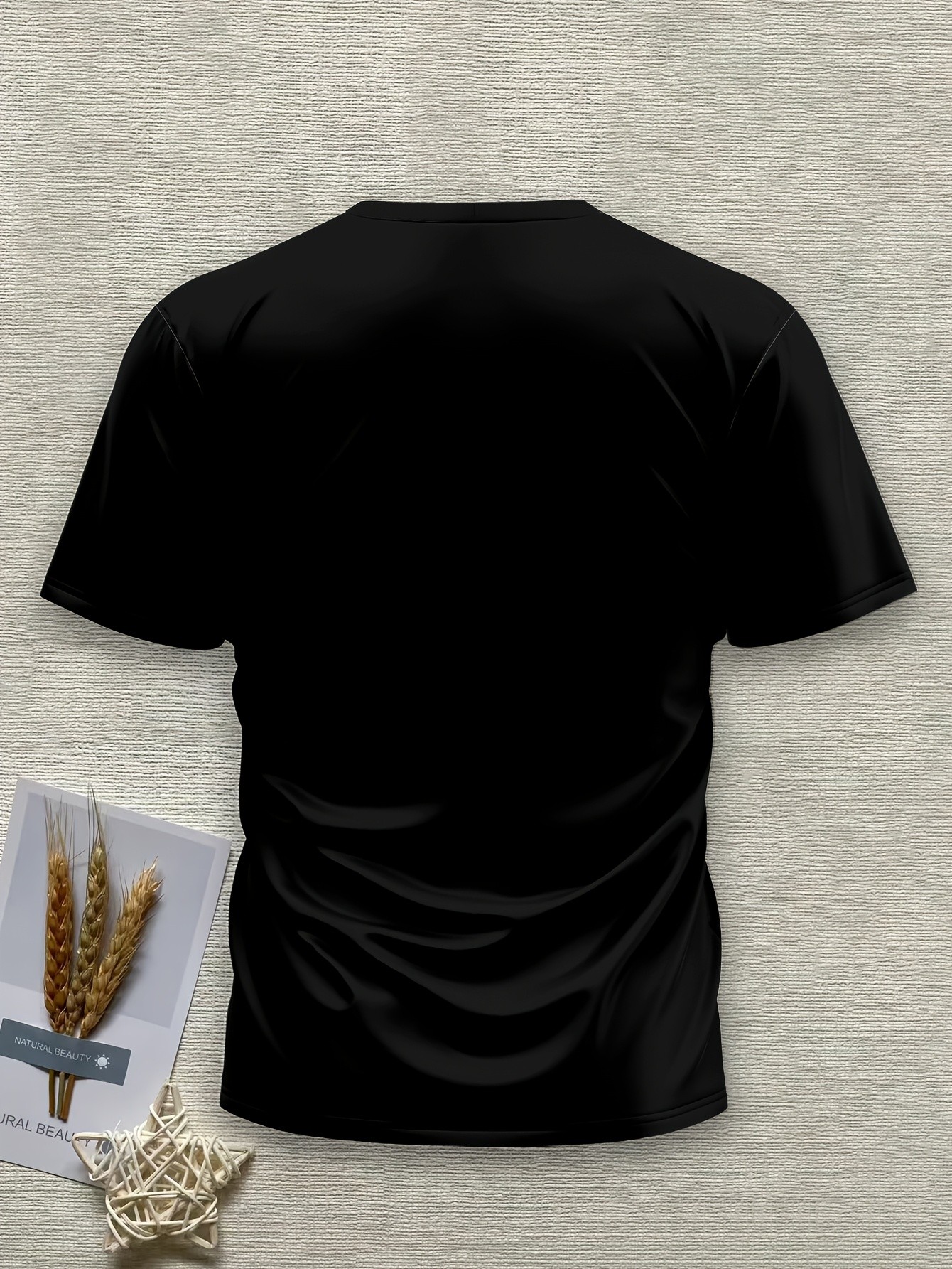thumbnail image 2 of Men'S Novelty 3D Digital Print T-Shirt, Casual Crew Neck Short Sleeve, 100% Polyester Knit Fabric, Slight Stretch, Regular Fit, 110gsm - Streetwear Style, 2 of 5