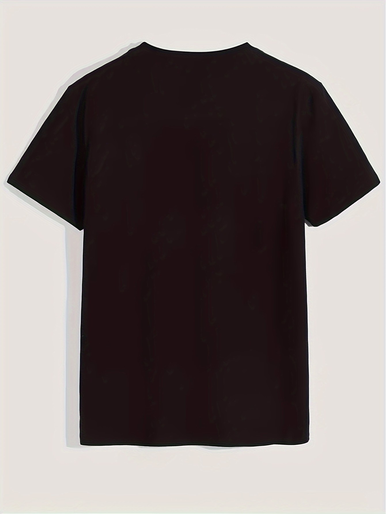thumbnail image 2 of Men'S Summer Casual Crew Neck T-Shirt, 95% Polyester 5% Spandex Knit Fabric, Short Sleeve with Slight Stretch, Alphabet Print Design, Regular Fit - 180gsm, 2 of 4