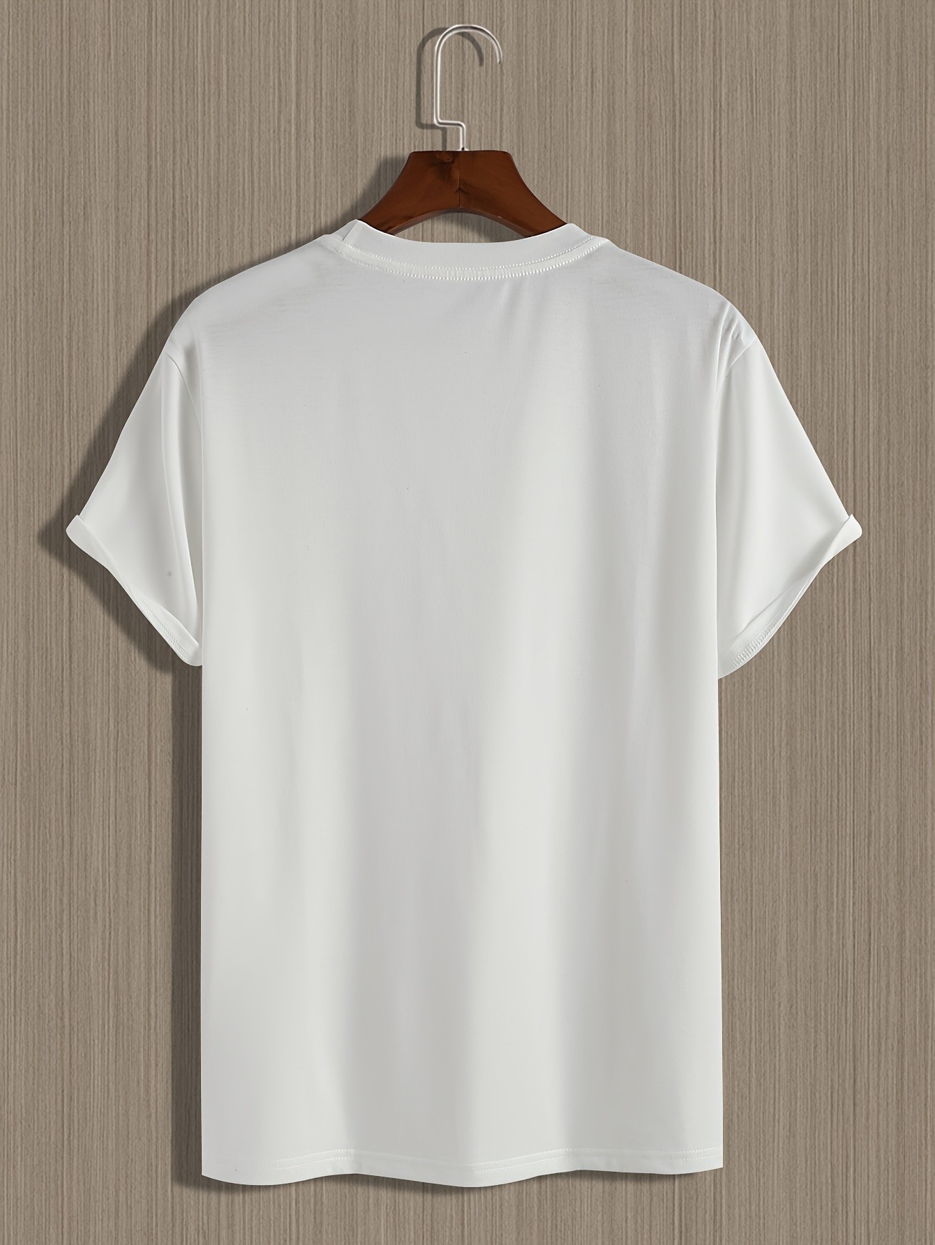 thumbnail image 2 of [Music Print, Casual Tee] Comfortable Music Print Short Sleeve T-shirt - Men's Casual Stretch Collar Top, 2 of 4