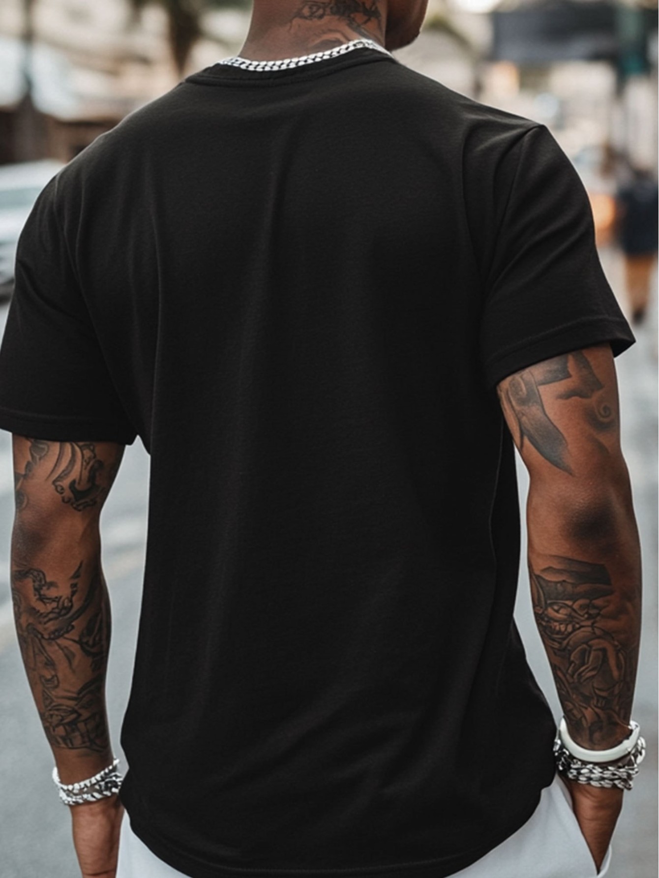 thumbnail image 2 of Commonwealth Sense Men's Cotton T-Shirt - Quick-Dry, Breathable, Short Sleeve Casual Tee with Bold Printed Text, Perfect for Running, Training, and Casual Attire, 2 of 5