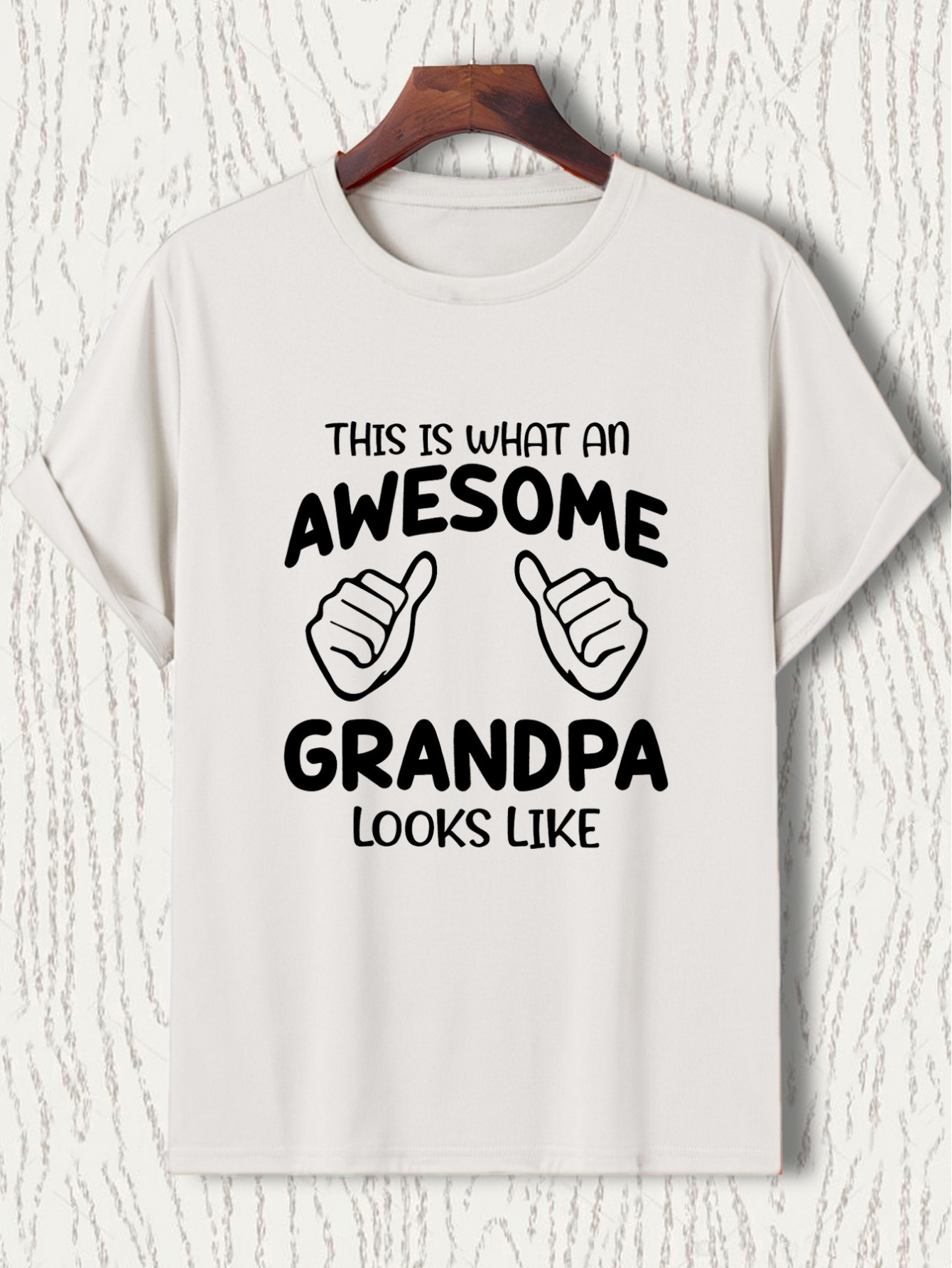 thumbnail image 1 of Awesome Grandpa" Graphic Tee for Men - Casual & Sporty, Breathable , Round Neck, Machine Washable - Perfect Summer Gift, 1 of 5