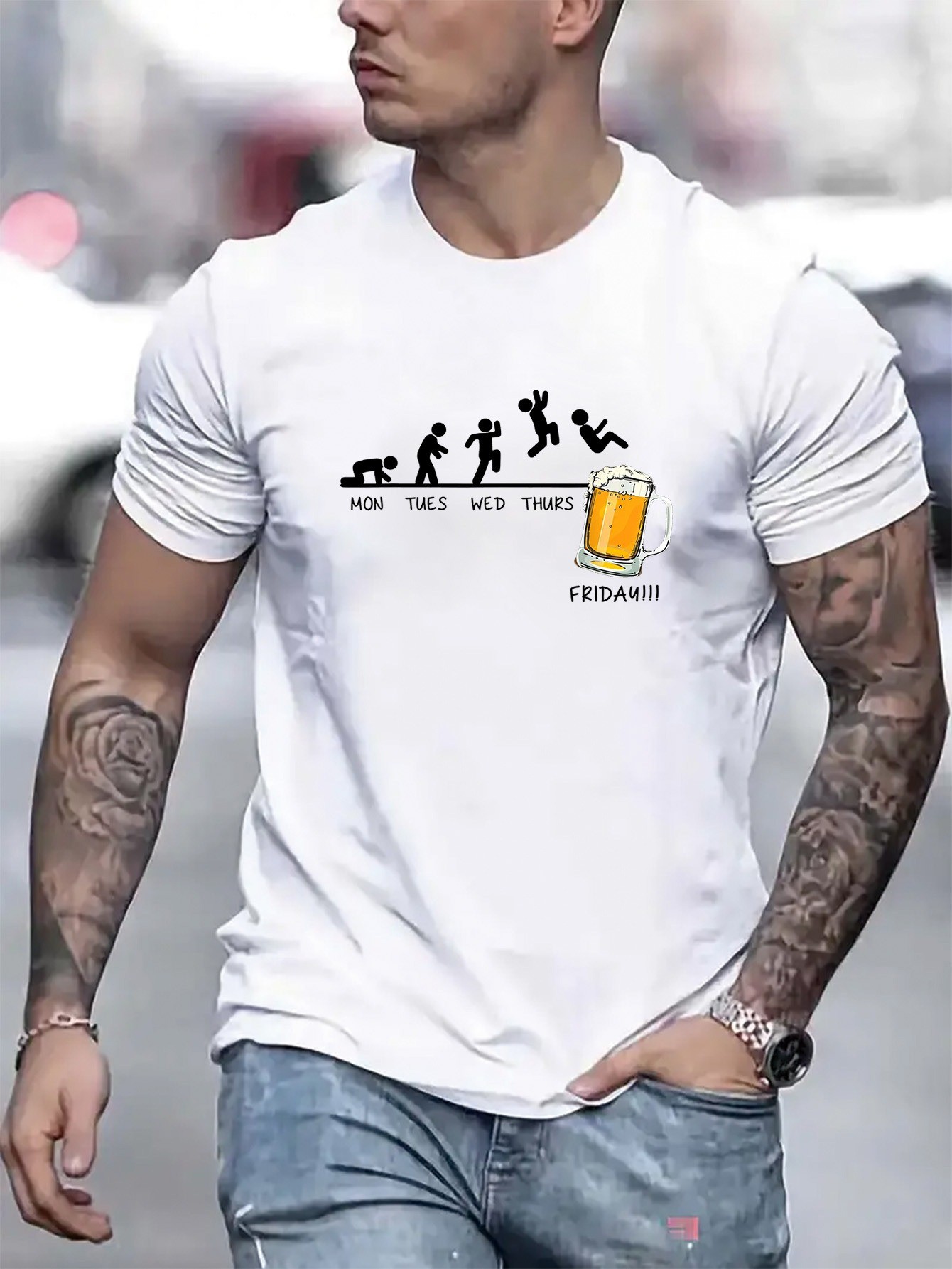 thumbnail image 1 of Men's Fashion Casual T-Shirt, Geometric Print, Regular Fit, Short Sleeve, Round Neck, Summer , No Padding, Pullover Style, for Everyday Wear, 1 of 5