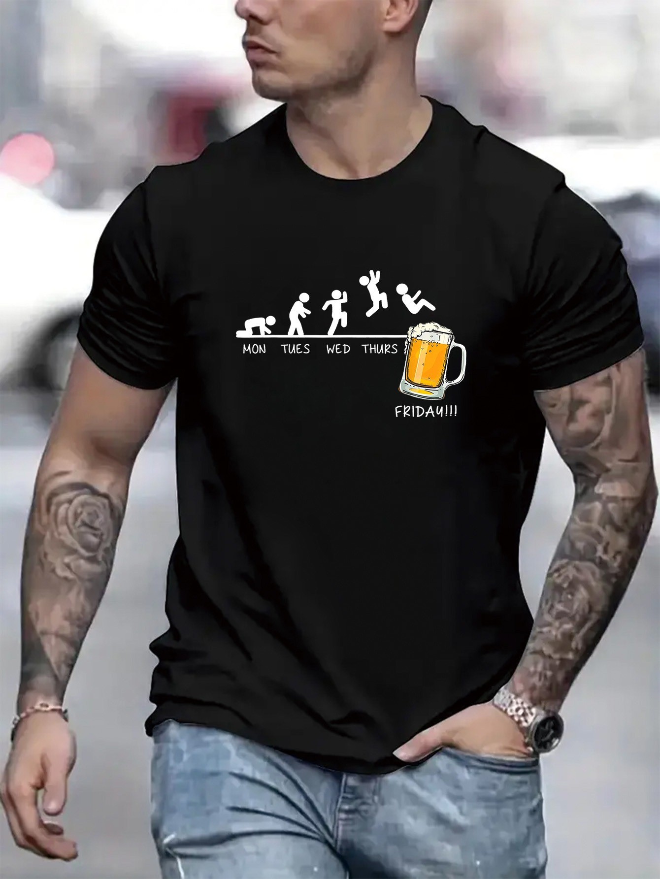 thumbnail image 1 of Men's Fashion Casual T-Shirt, Geometric Print, Regular Fit, Short Sleeve, Round Neck, Summer , No Padding, Pullover Style, for Everyday Wear, 1 of 5