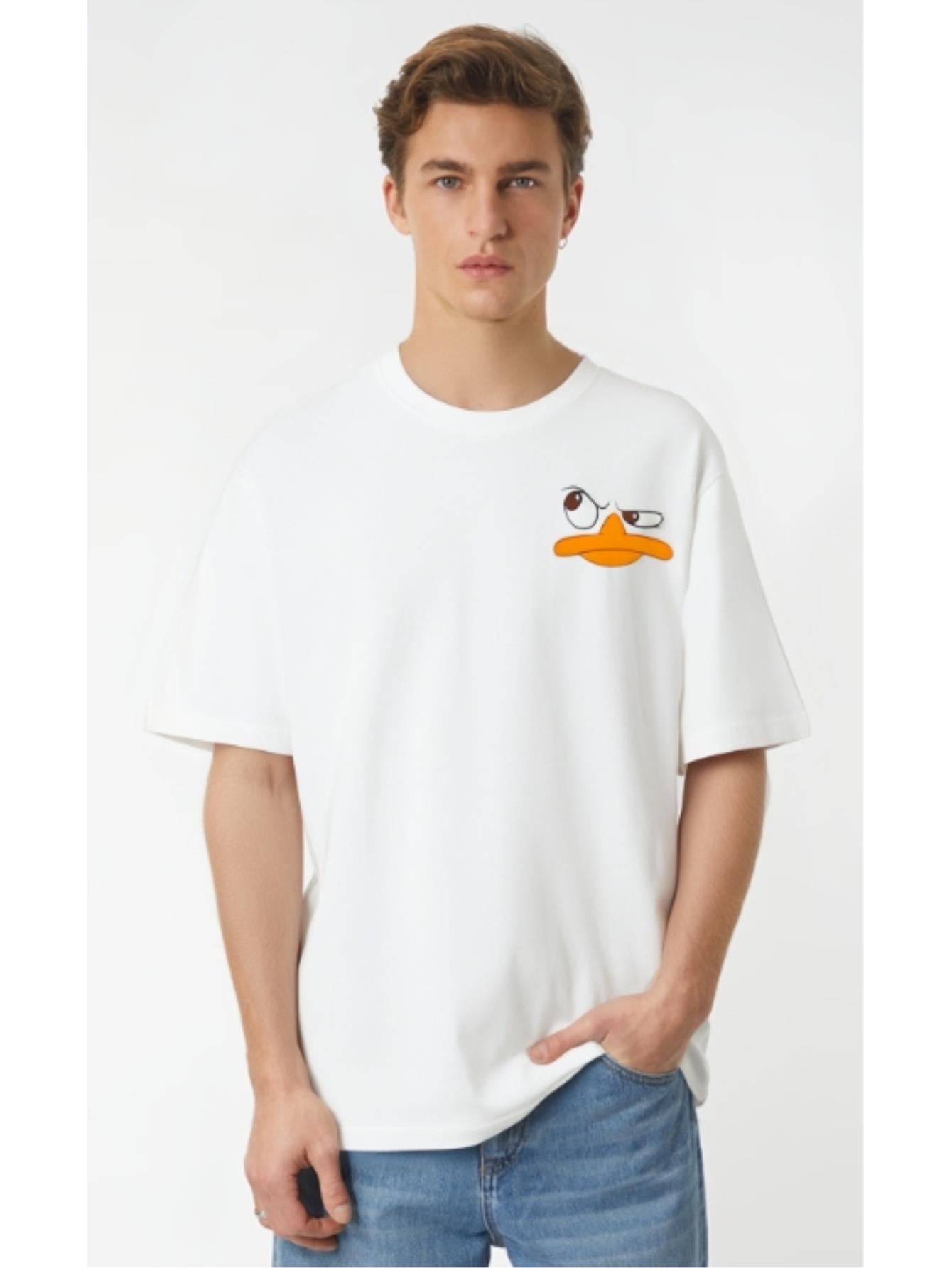 thumbnail image 1 of Men's Novelty Short Sleeve Casual T-Shirt with Geometric Letter Pattern- Machine Washable, Summer, Fashion, 1 of 6