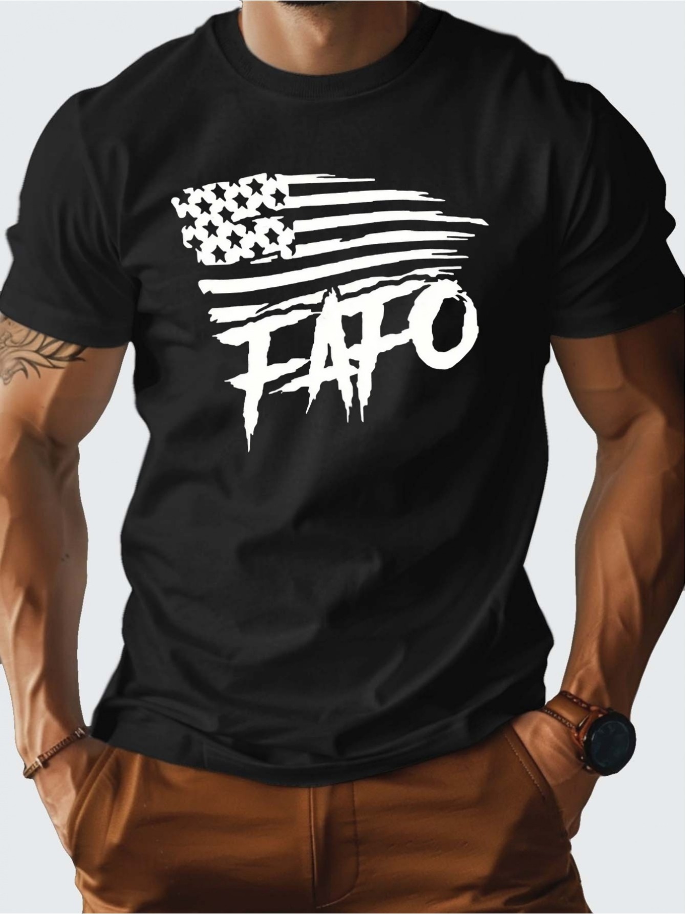 thumbnail image 2 of Fafo MEN'S cotton T-shirt comfortable edition, 2 of 8